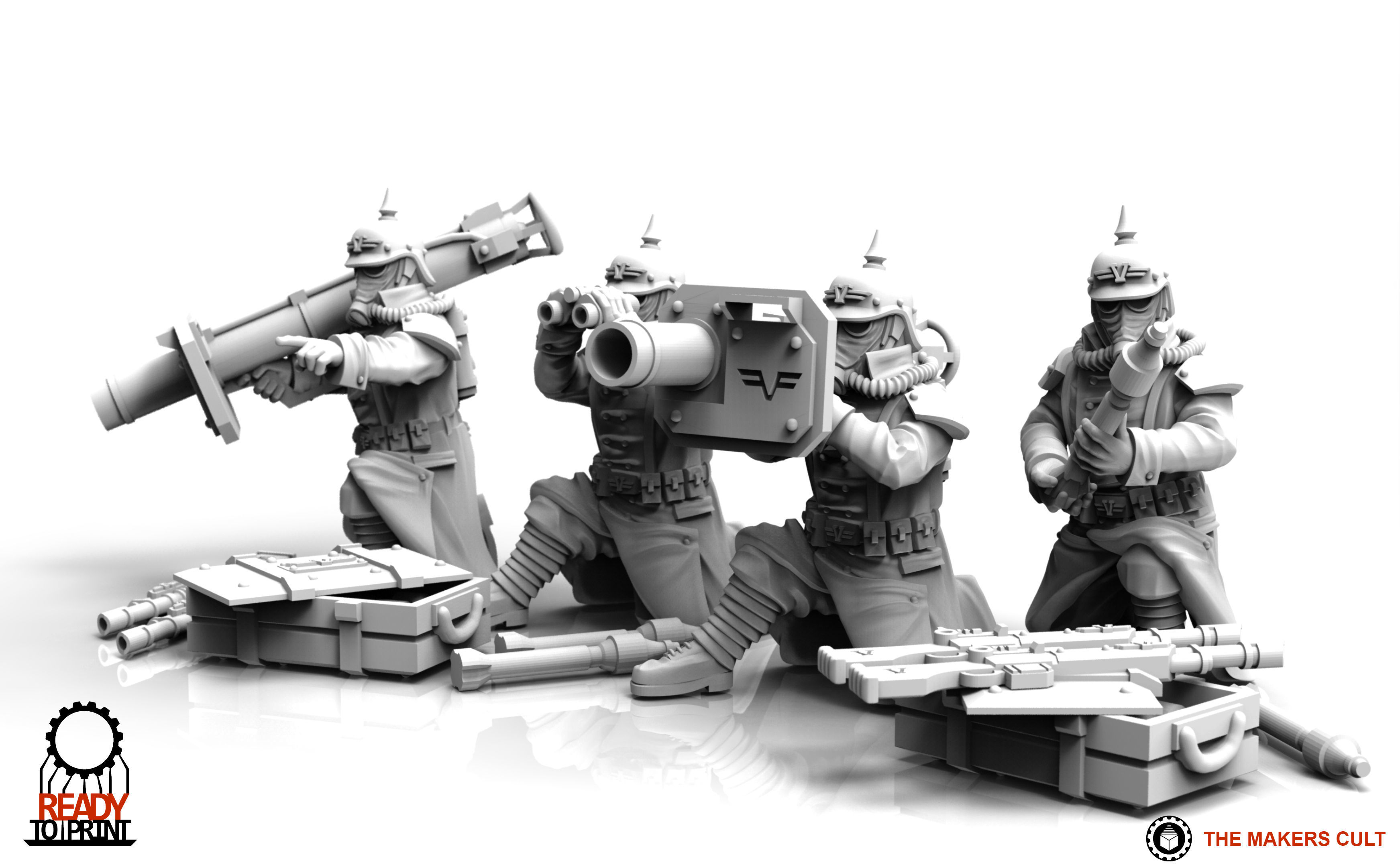 Valour Korps - Heavy Weapon Teams Set 2 3D print model_17