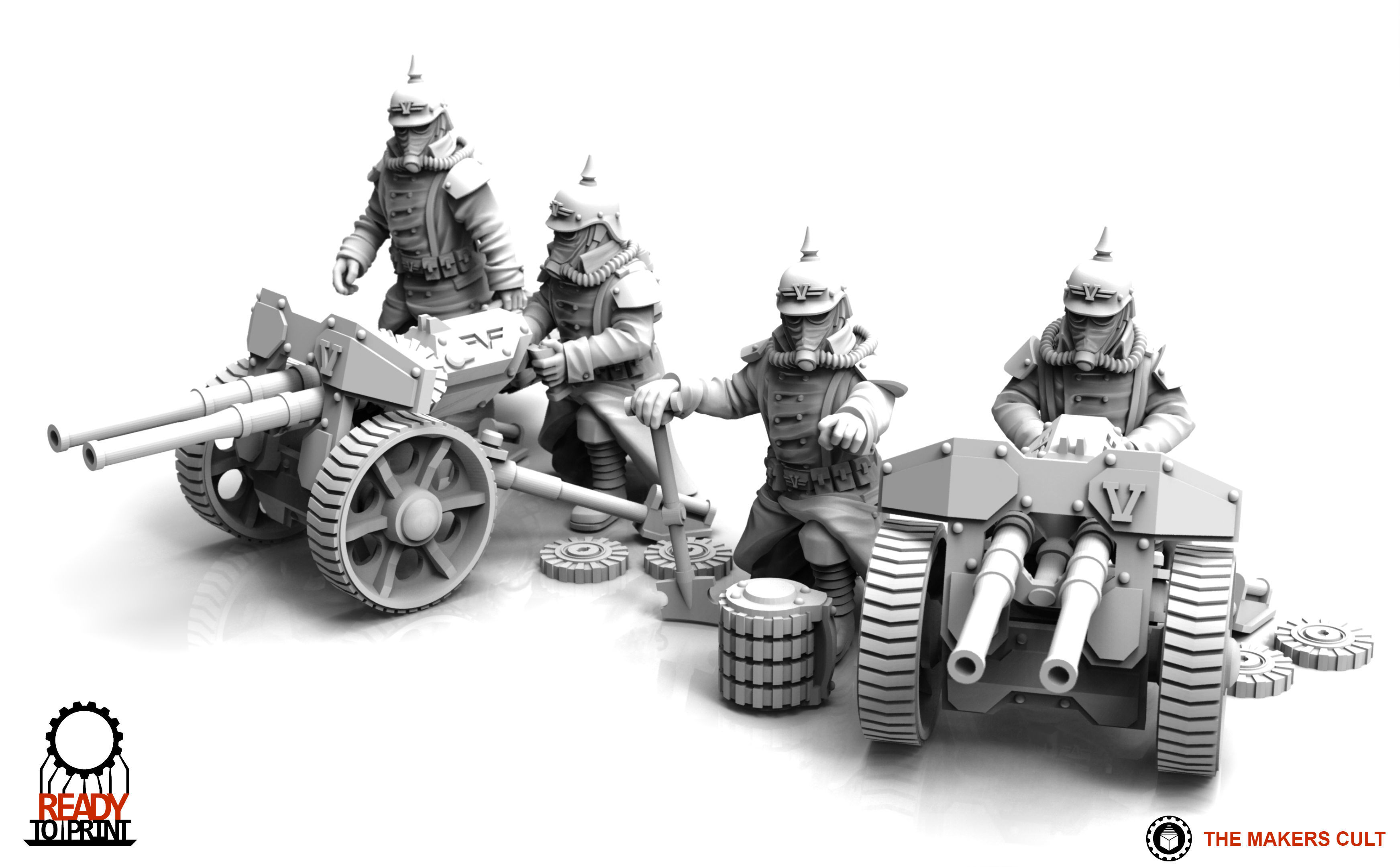 Valour Korps - Heavy Weapon Teams Set 2 3D print model_12