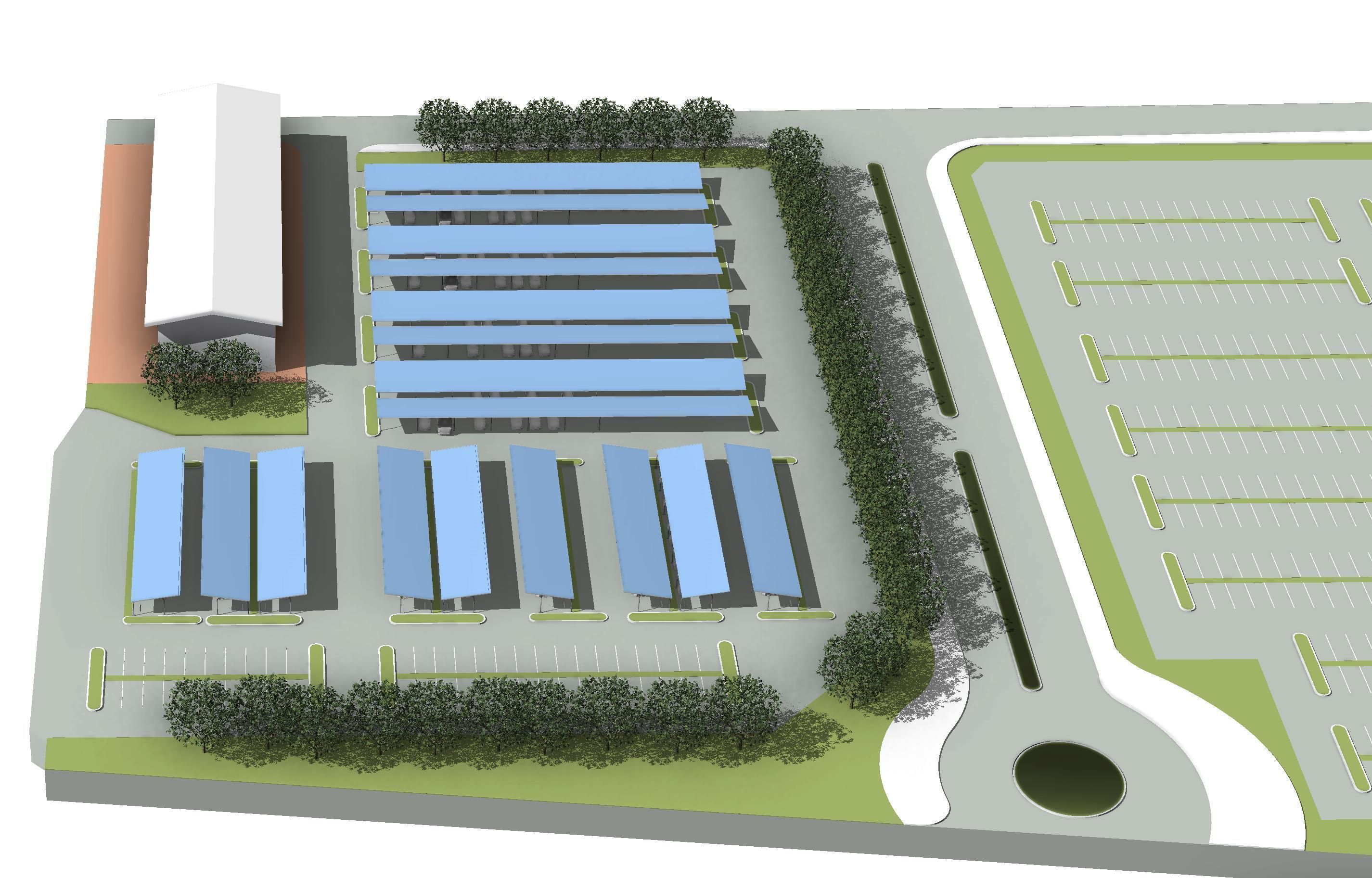 Solar carport 3D model_3