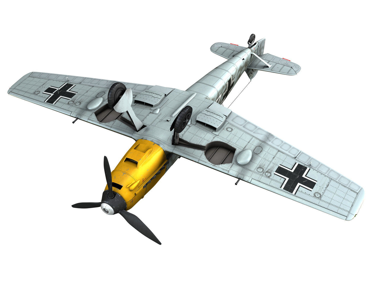 Messerschmitt - BF-109 E - White 2 - JG 5 3D model_19