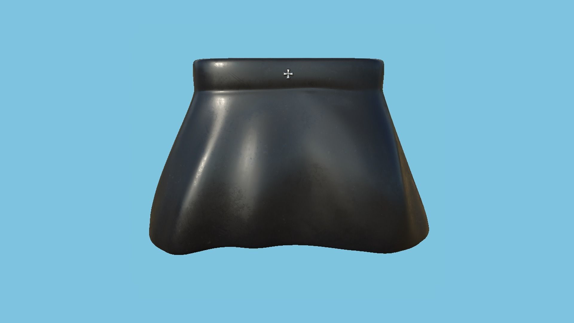 Black Gothic Skirt - Female Character Fashion Design Low-poly 3D model_1