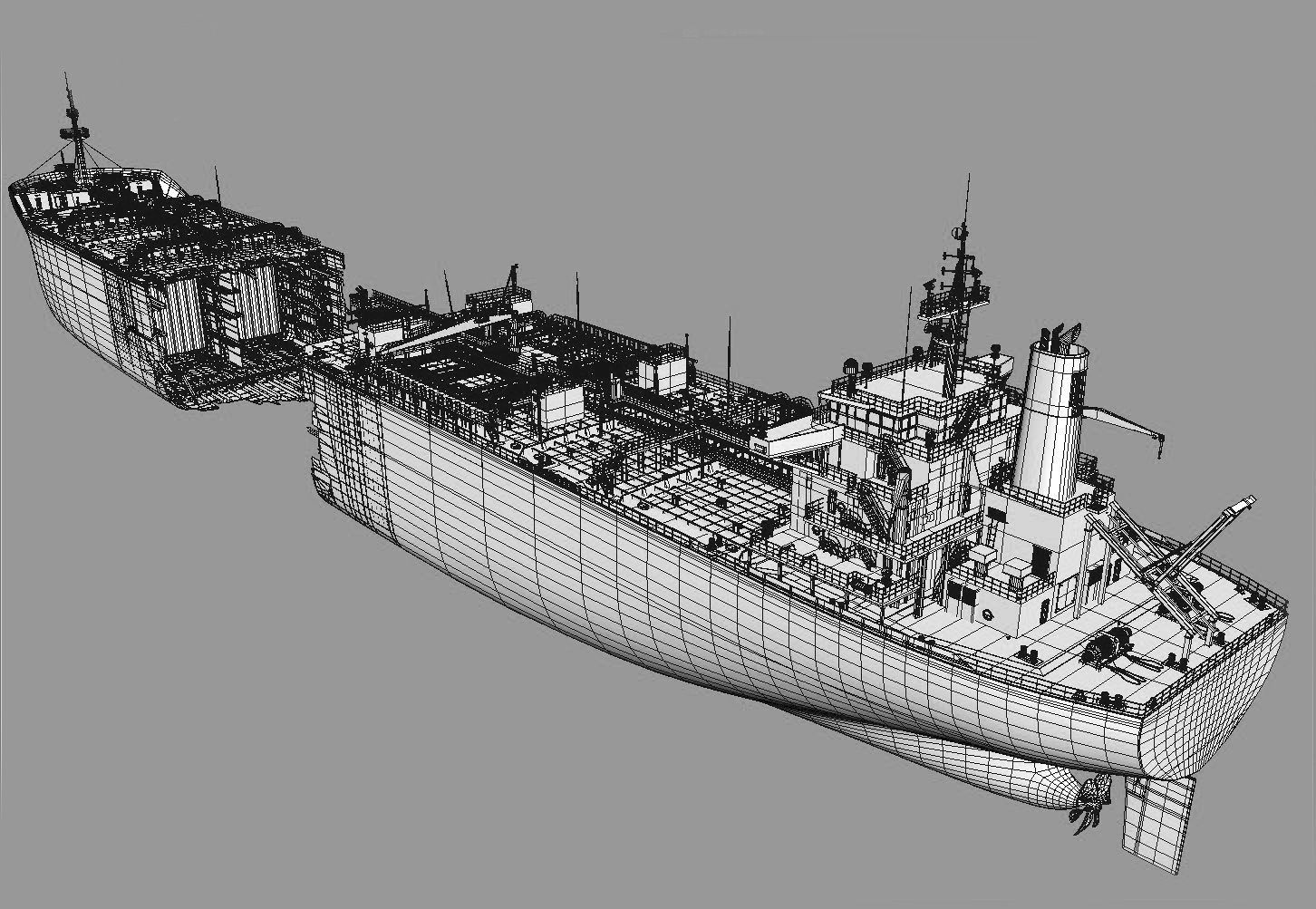Shipwreck  broken tanker 3D model_15