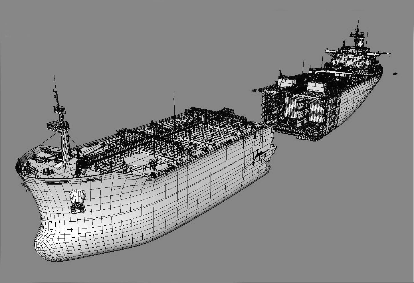 Shipwreck  broken tanker 3D model_16