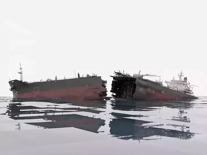 Shipwreck  broken tanker