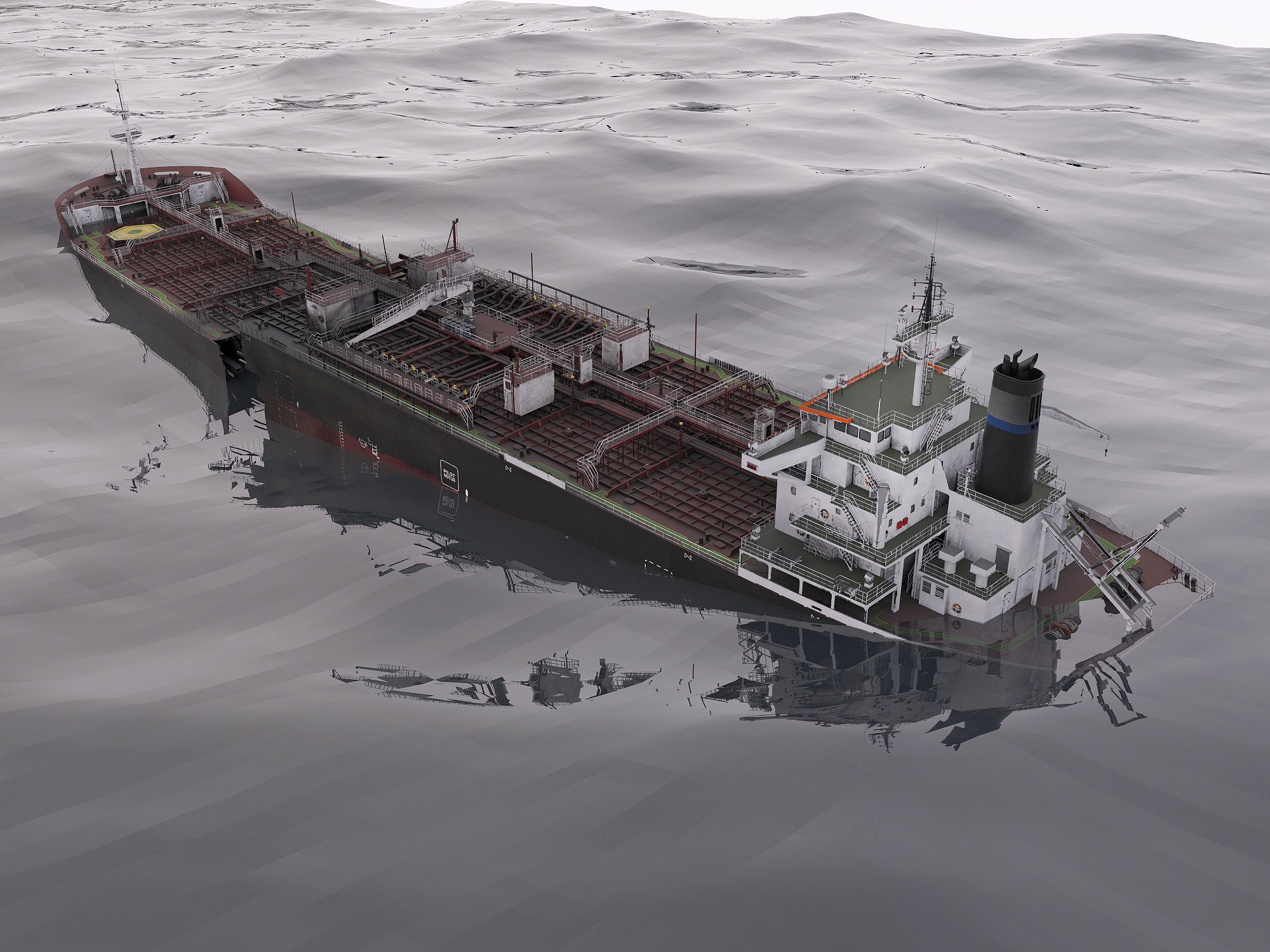 Shipwreck  broken tanker 3D model_11