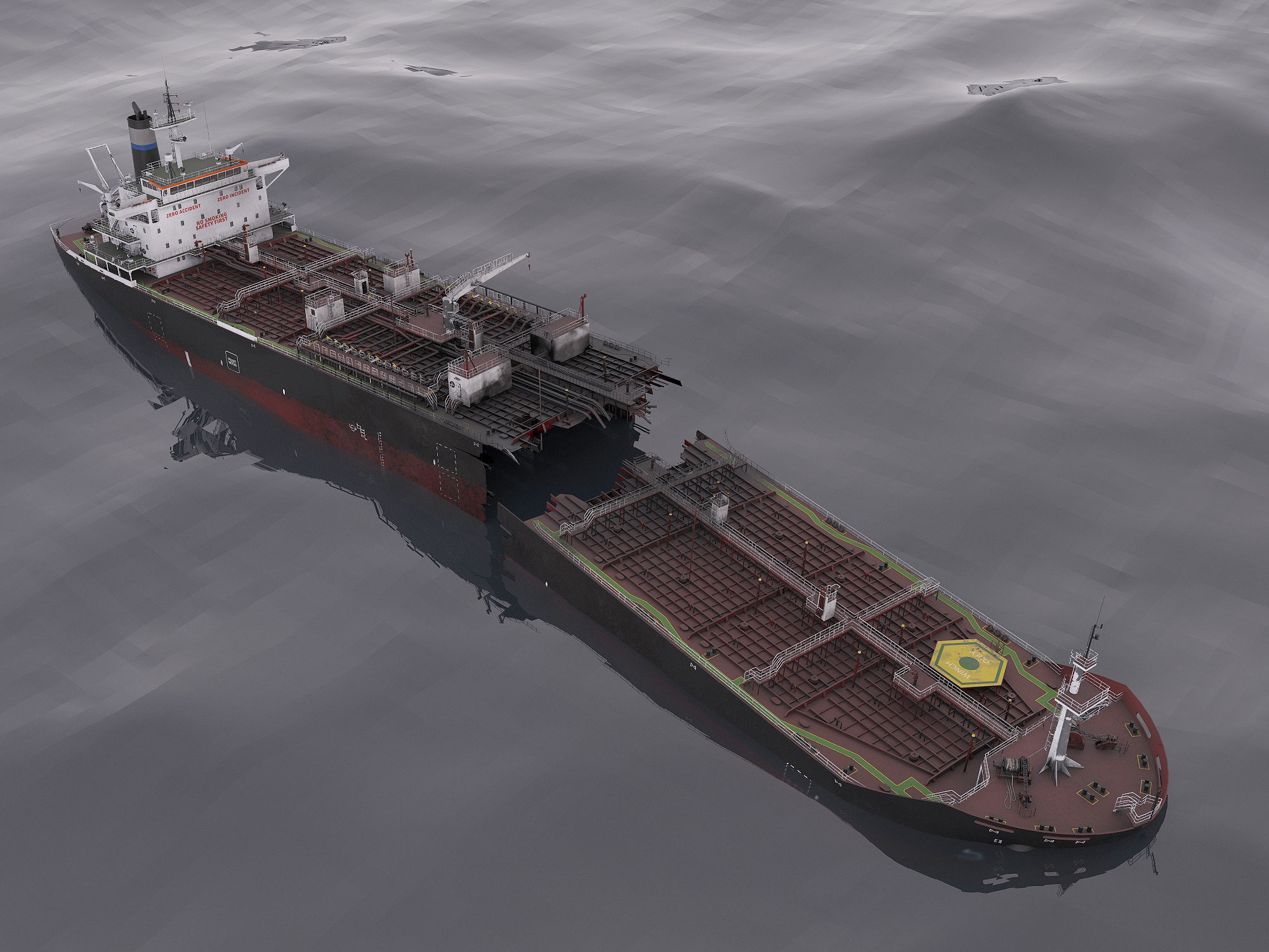 Shipwreck  broken tanker 3D model_12