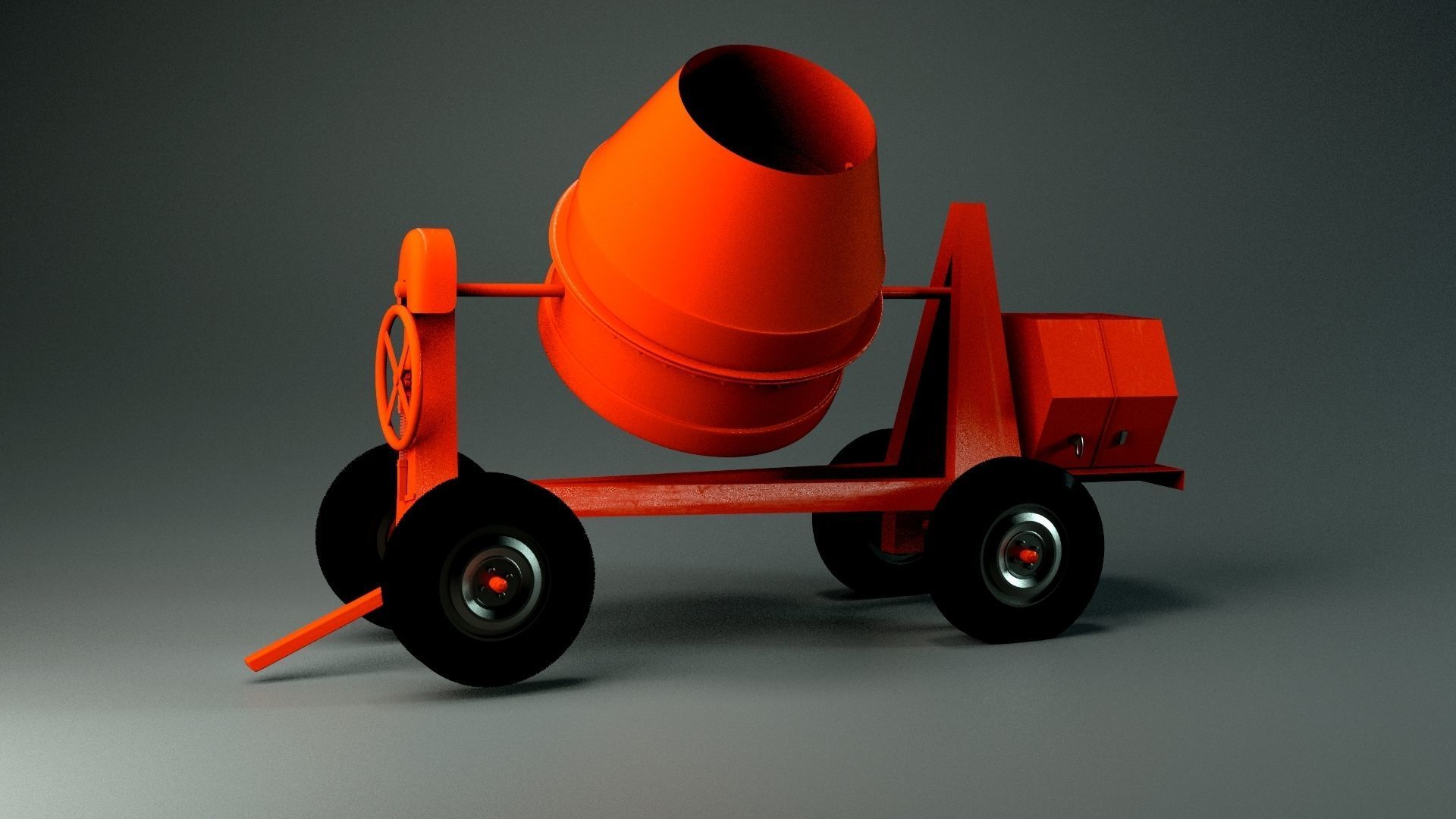 Cement Mixer 3D model_2