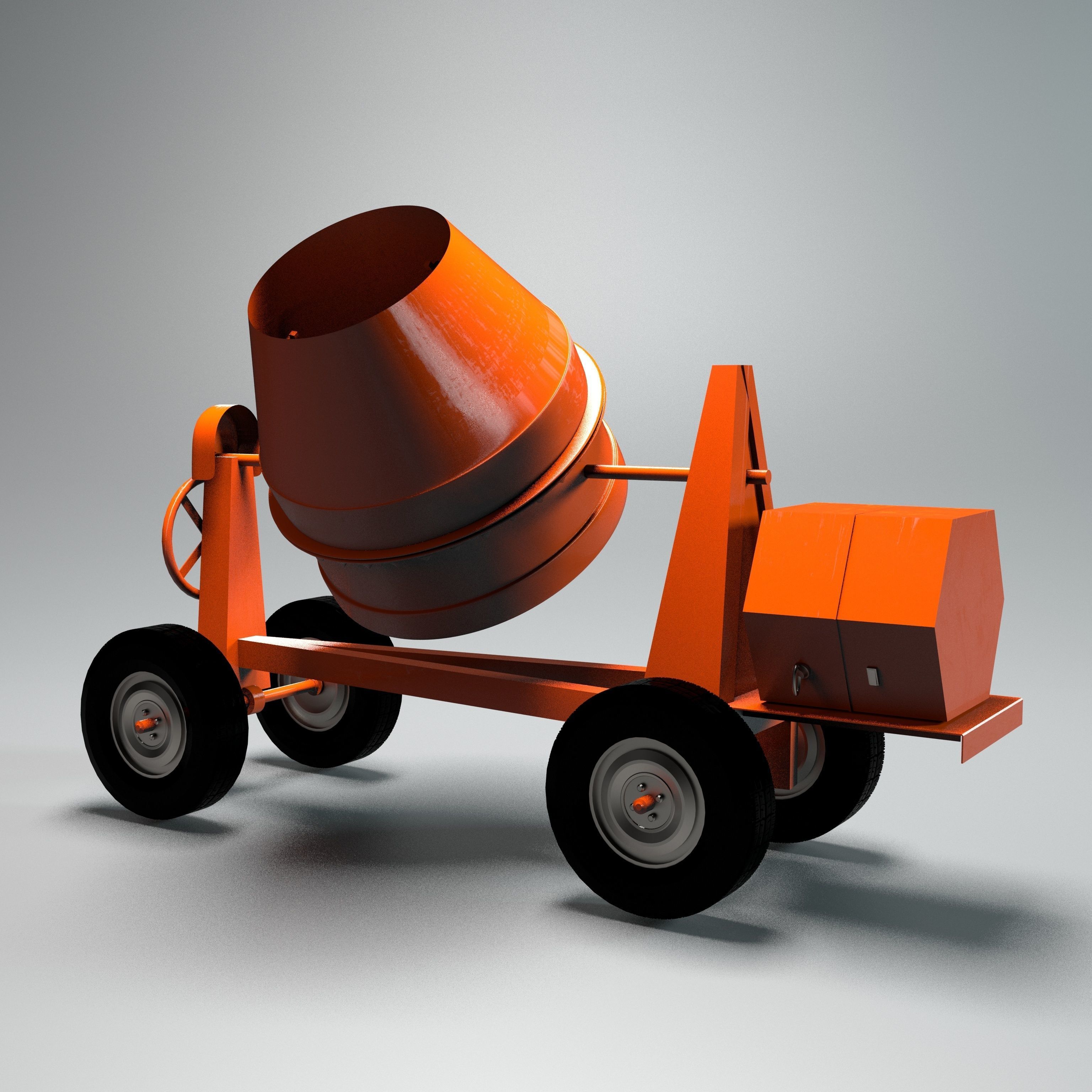 Cement Mixer 3D model_6