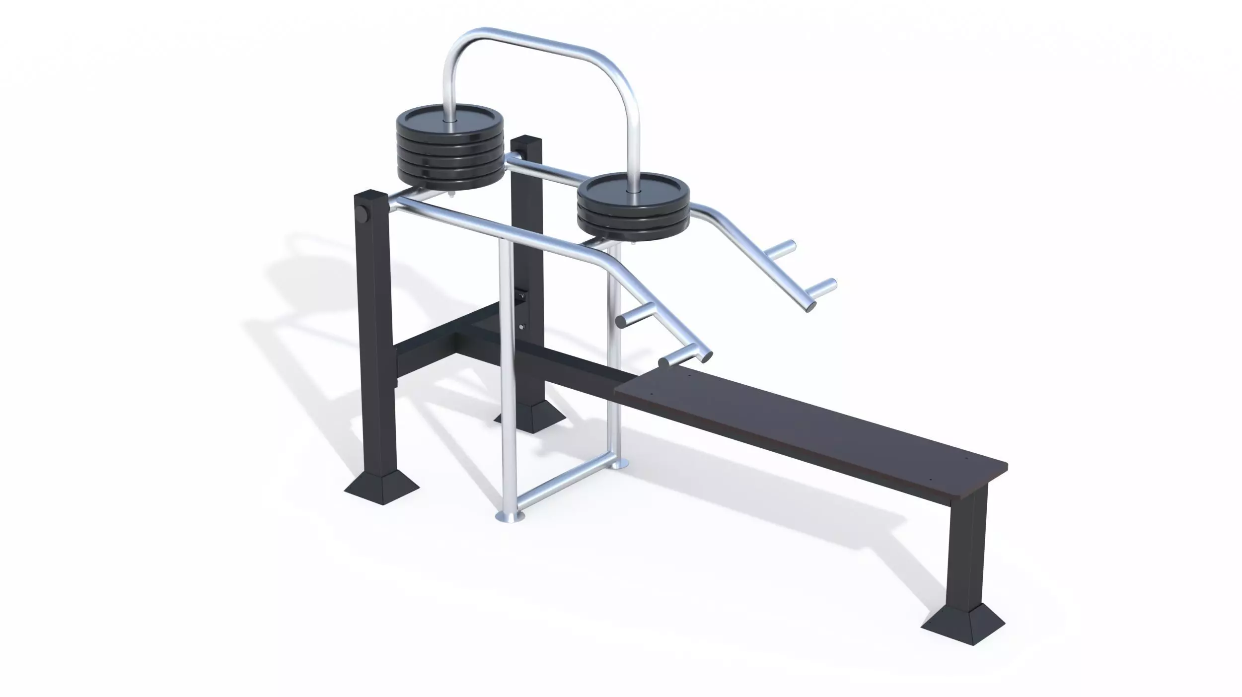 Exercise Machine - Horizontal Press 3D model_0