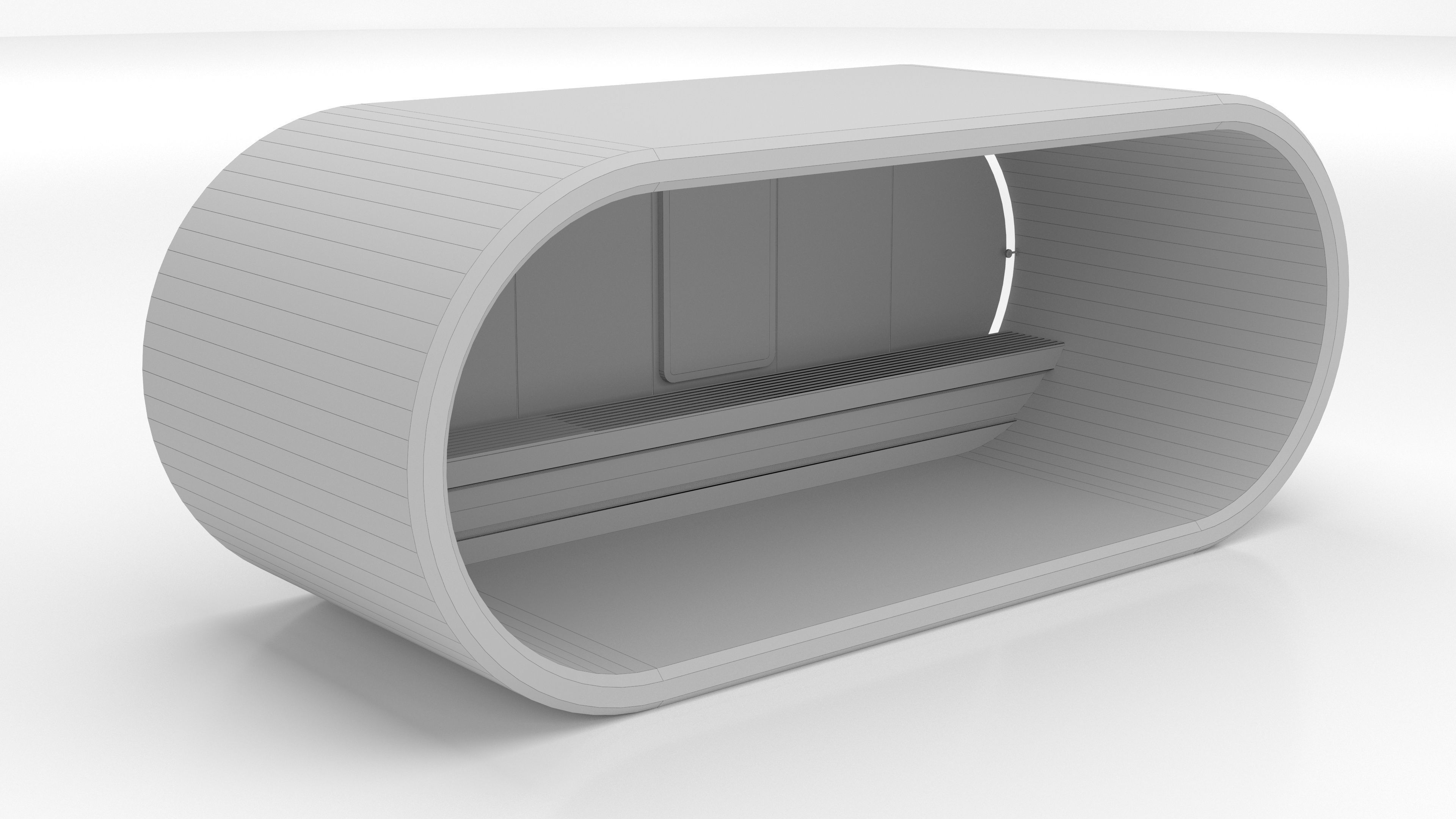 Oval buustop 3D model_6