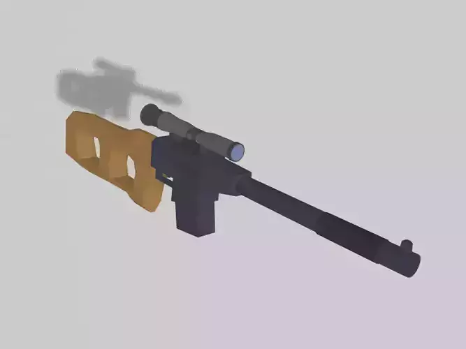 3D model rifle sniper