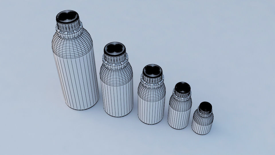 Perfume container Low-poly 3D model_7