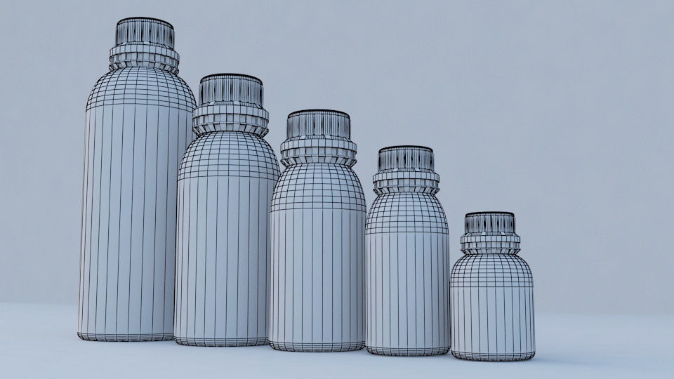 Perfume container Low-poly 3D model_6