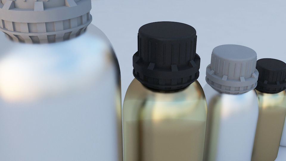 Perfume container Low-poly 3D model_2