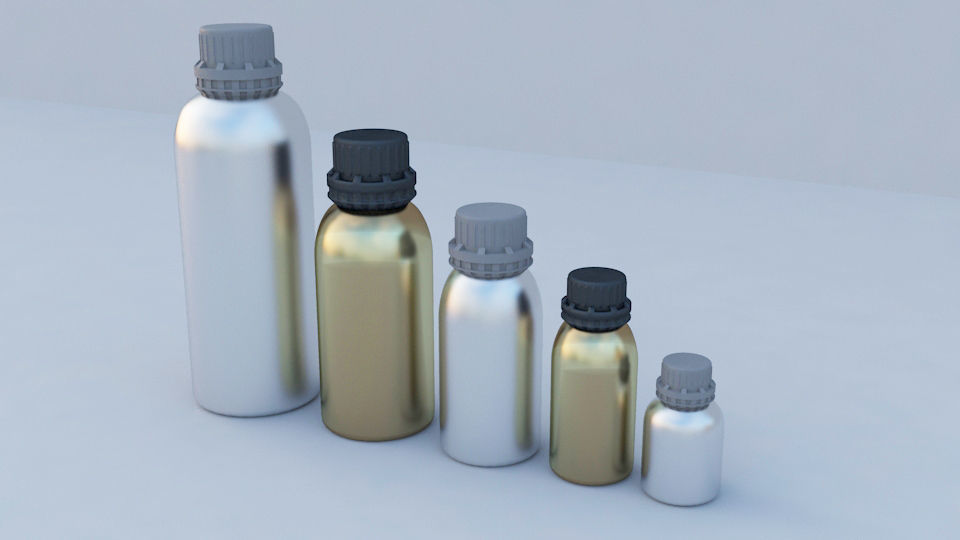 Perfume container Low-poly 3D model_1