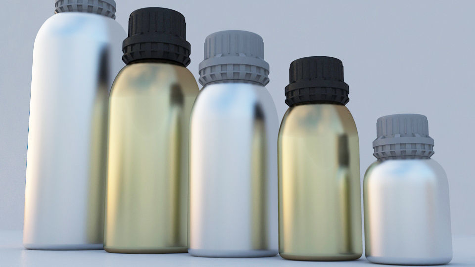 Perfume container Low-poly 3D model_3