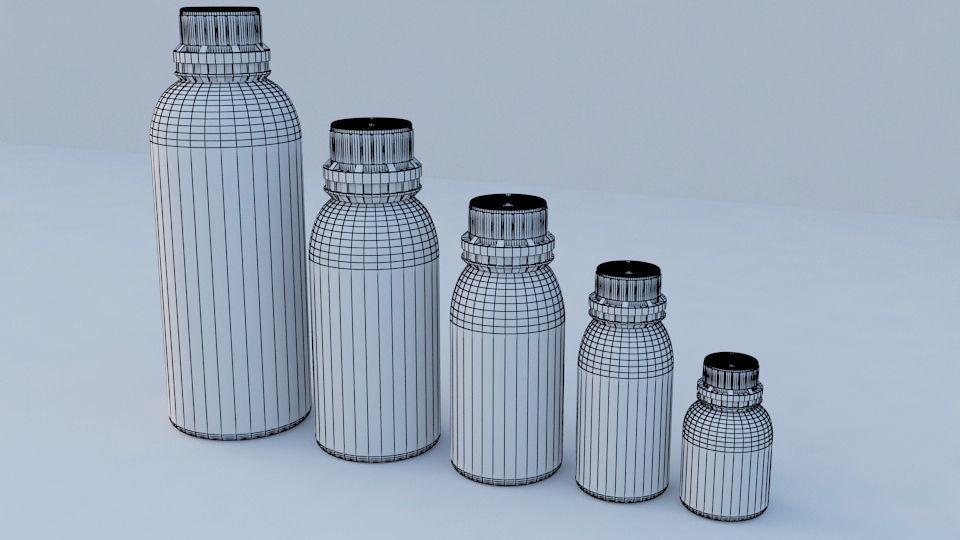 Perfume container Low-poly 3D model_5