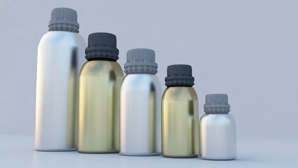 Perfume container Low-poly 3D model_0