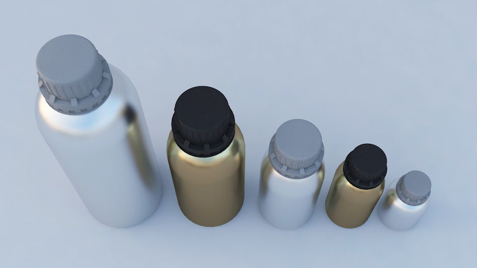 Perfume container Low-poly 3D model_4