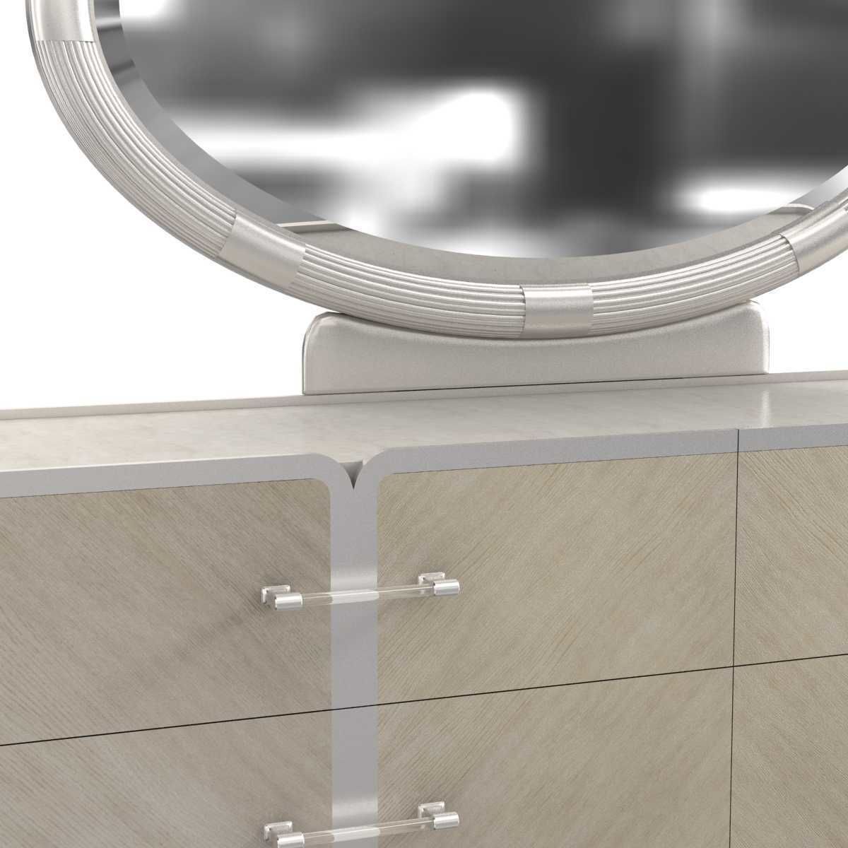 Michael Amini LANTERNA Storage Console Dresser  Mirror 3D model_4
