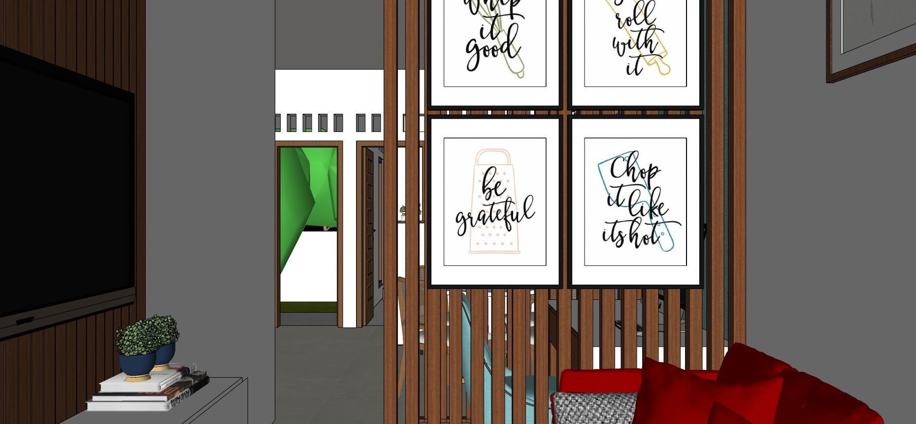 Interior and Exterior Small 5 Meters House 3D Model 3D model_7