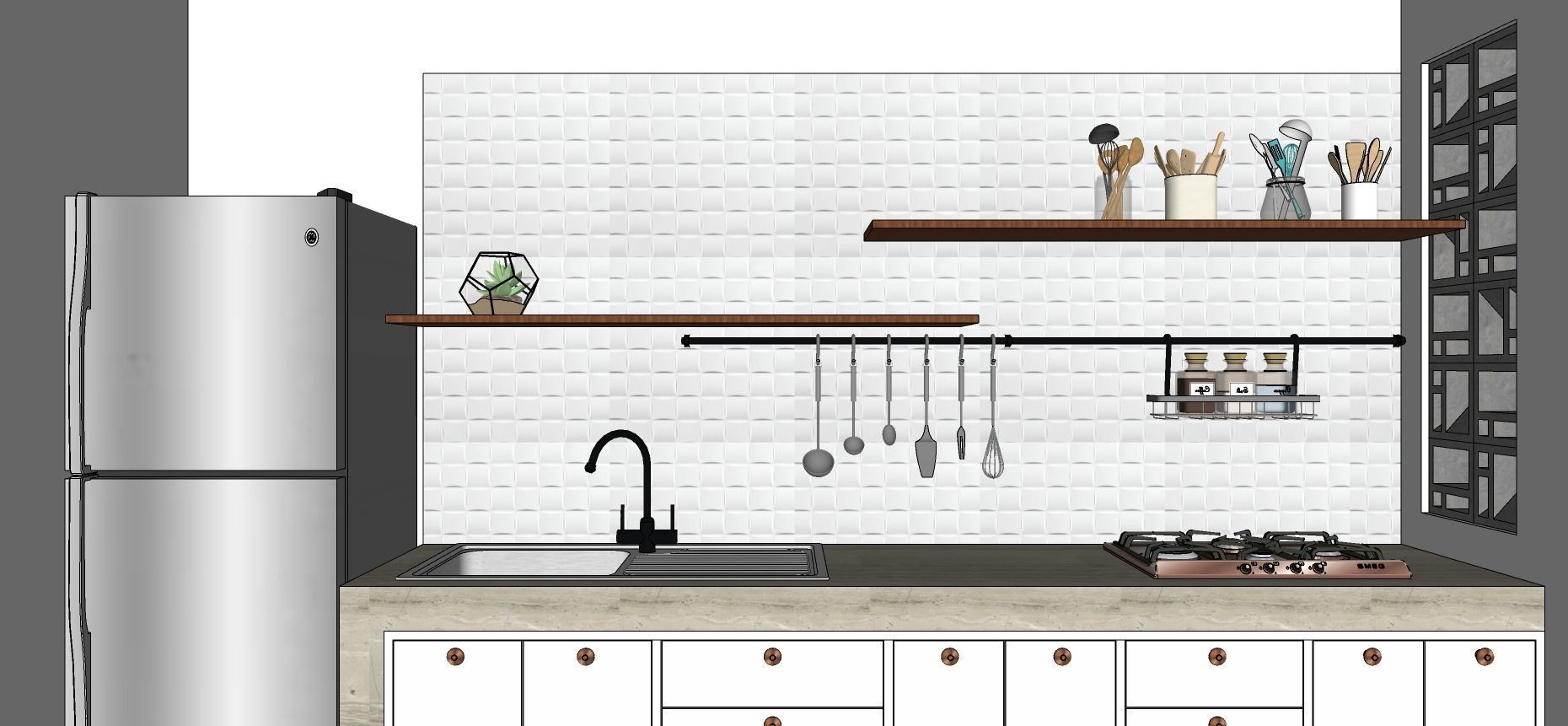 Interior and Exterior Small 5 Meters House 3D Model 3D model_10