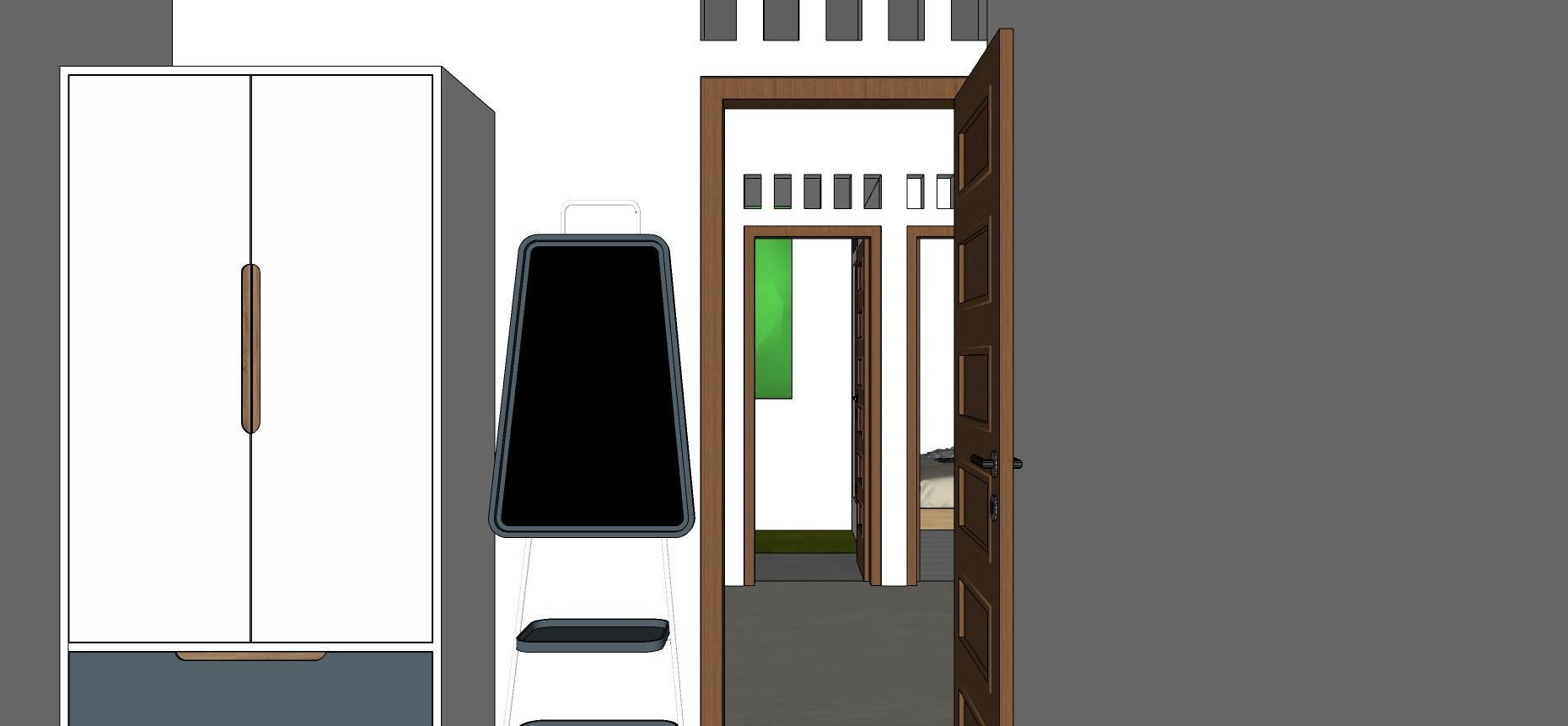 Interior and Exterior Small 5 Meters House 3D Model 3D model_12