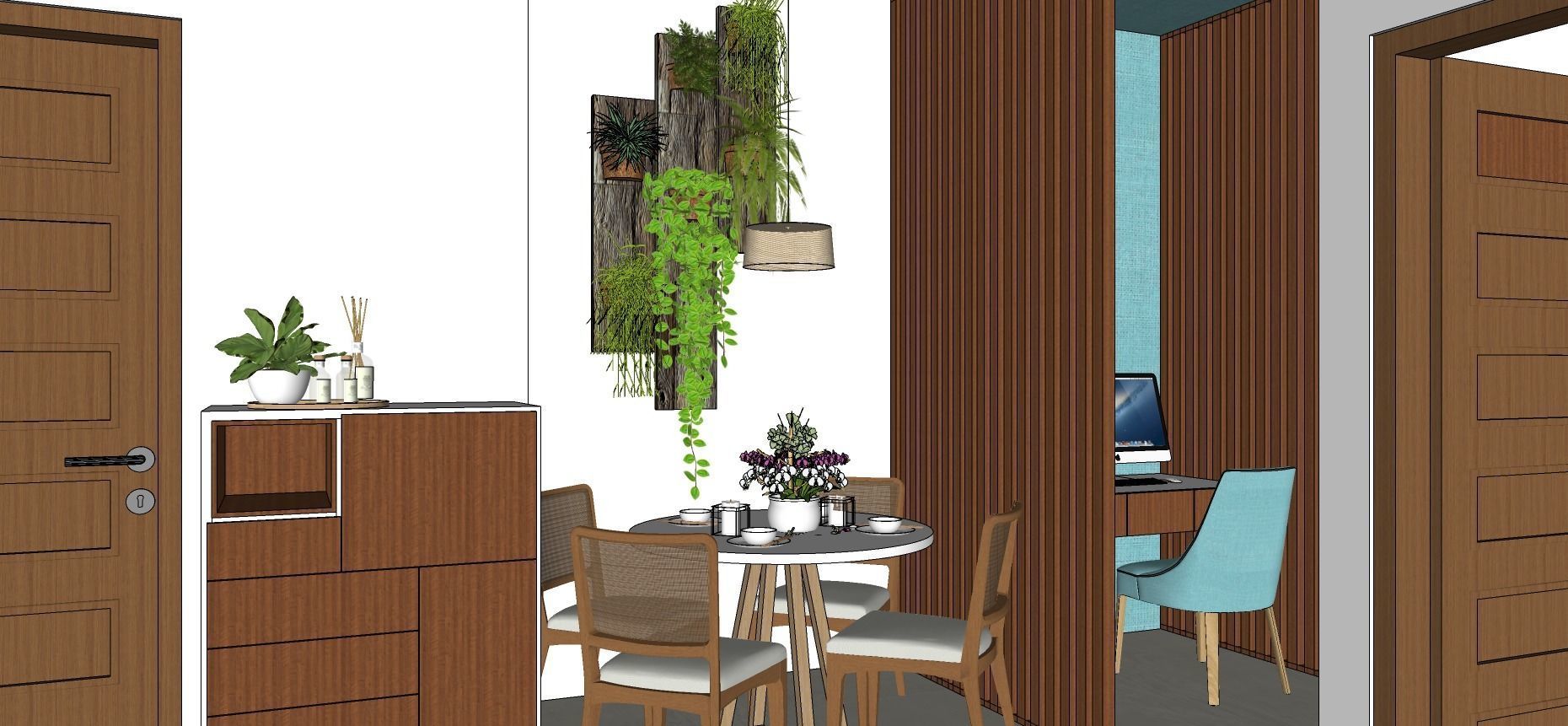 Interior and Exterior Small 5 Meters House 3D Model 3D model_9