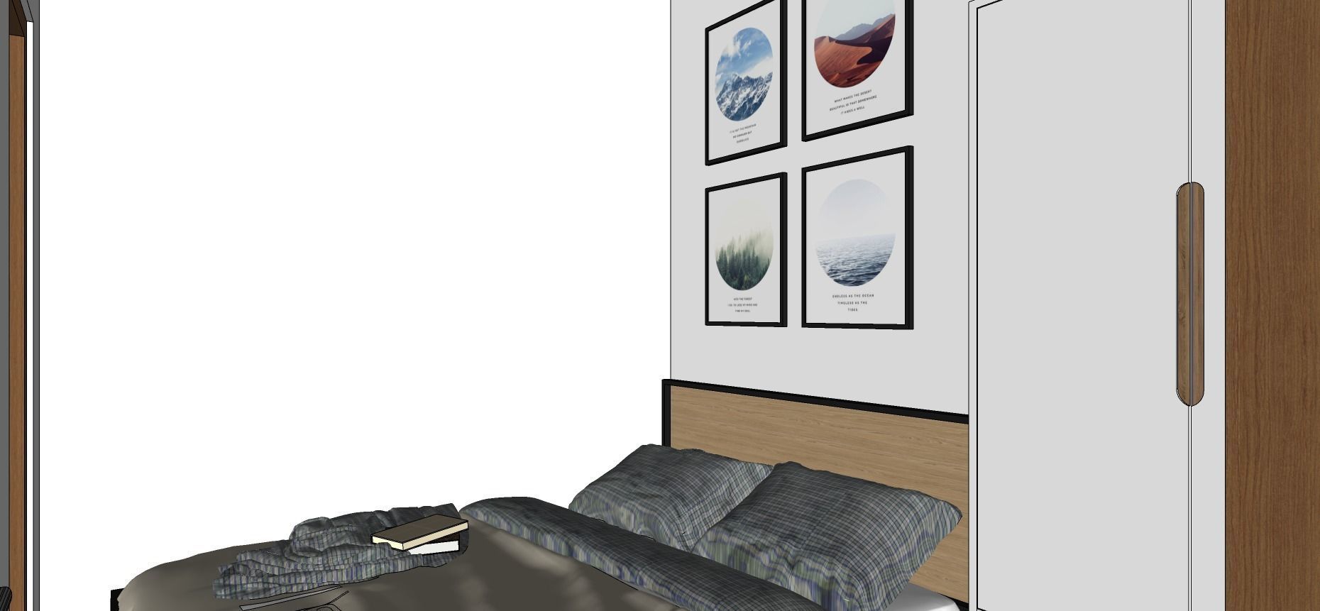 Interior and Exterior Small 5 Meters House 3D Model 3D model_13