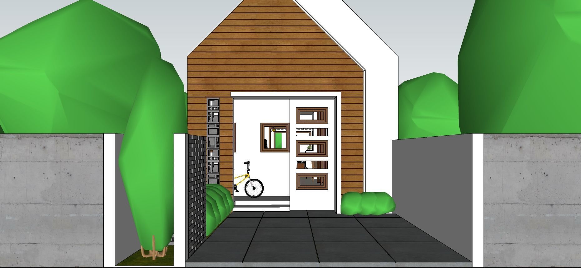 Interior and Exterior Small 5 Meters House 3D Model 3D model_4