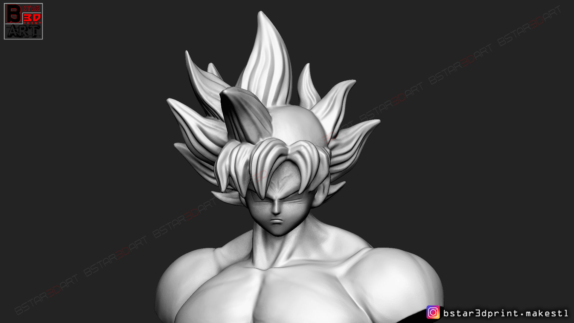 GOKU ultra instinct BUST - DRAGON BALL SUPER 3D print model_10