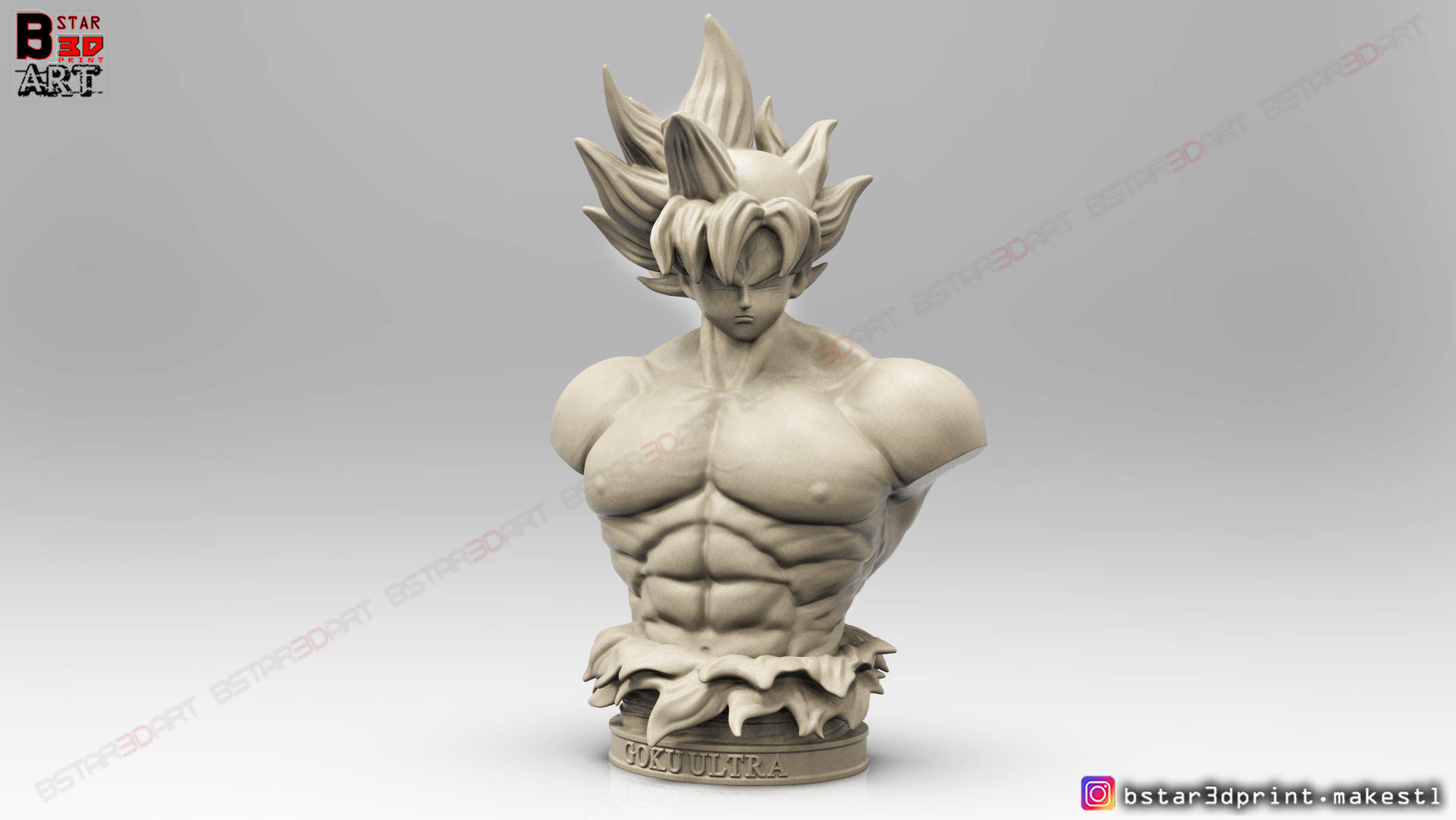GOKU ultra instinct BUST - DRAGON BALL SUPER 3D print model_1