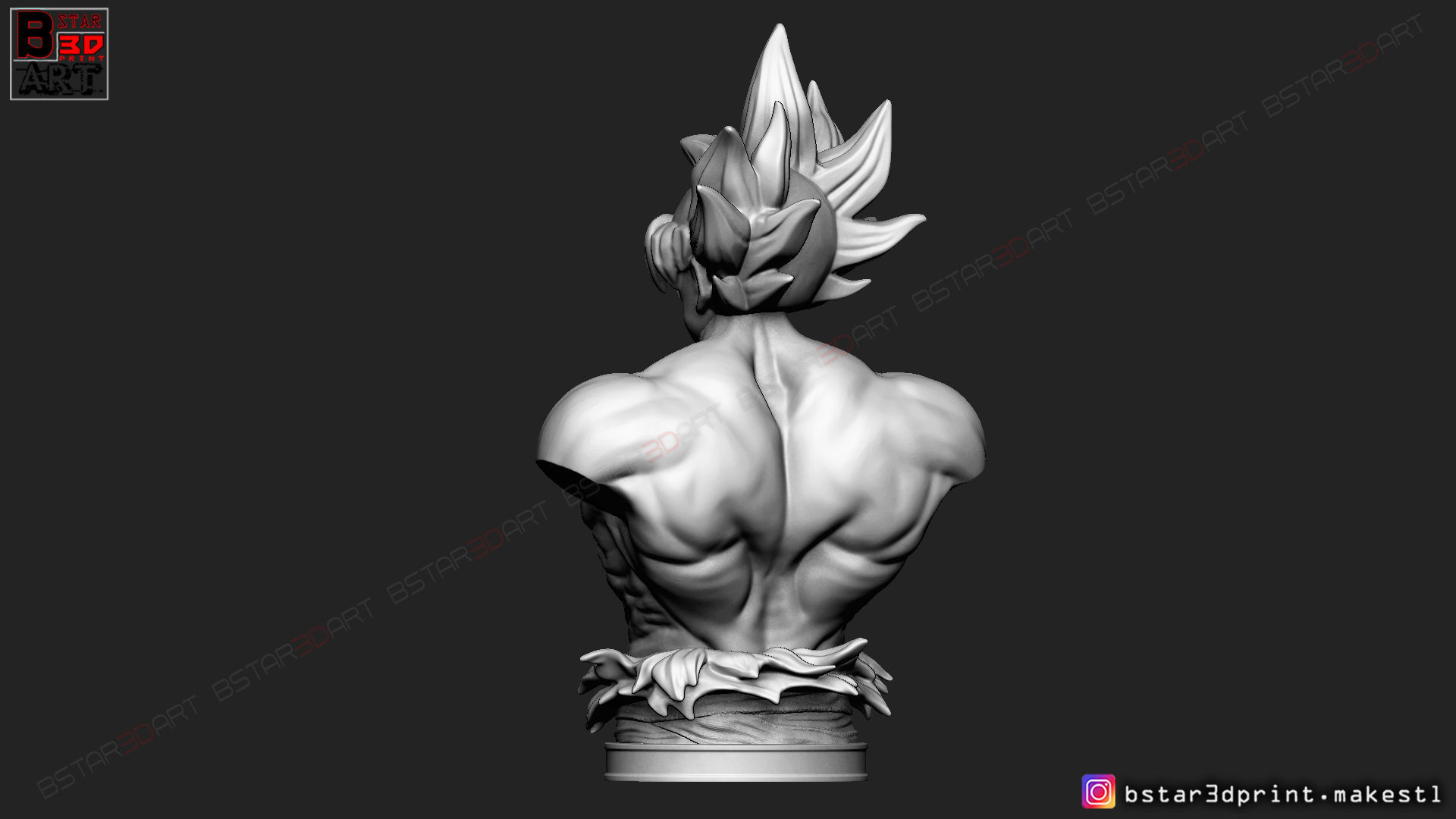 GOKU ultra instinct BUST - DRAGON BALL SUPER 3D print model_5