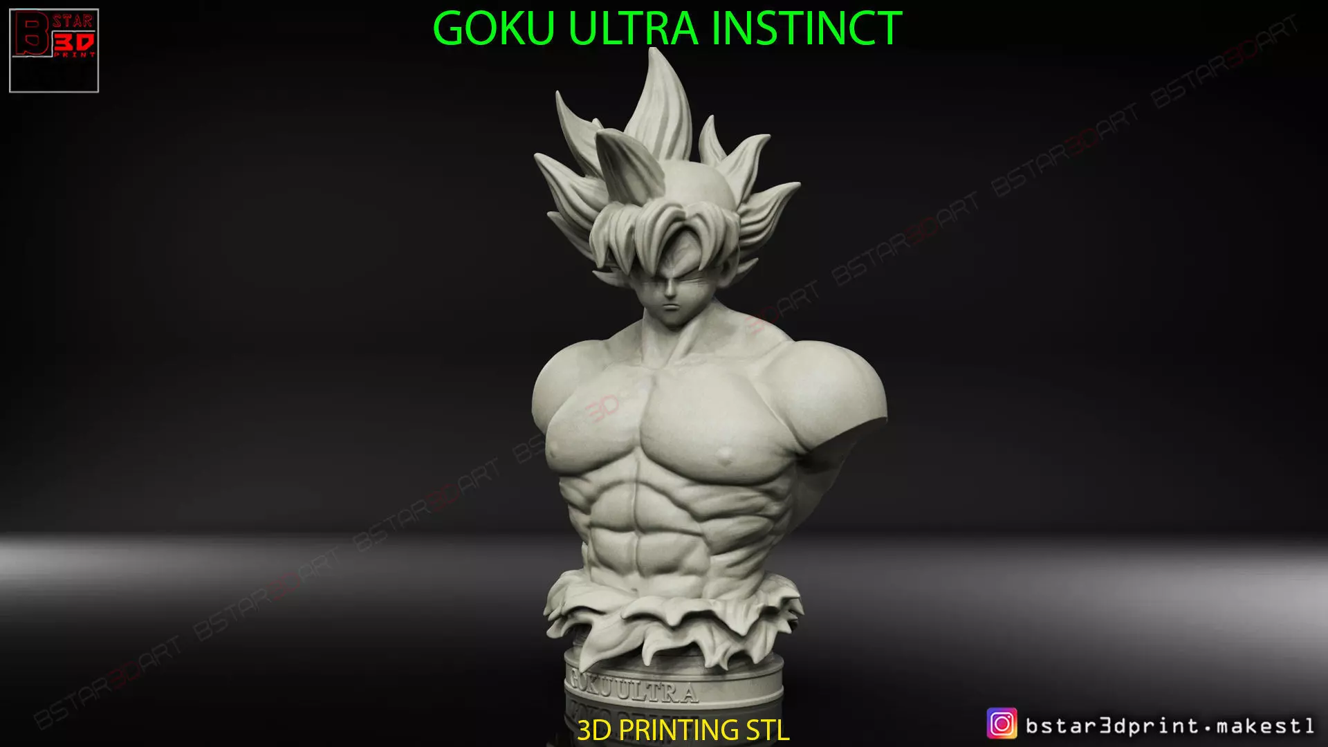 GOKU ultra instinct BUST - DRAGON BALL SUPER 3D print model_0