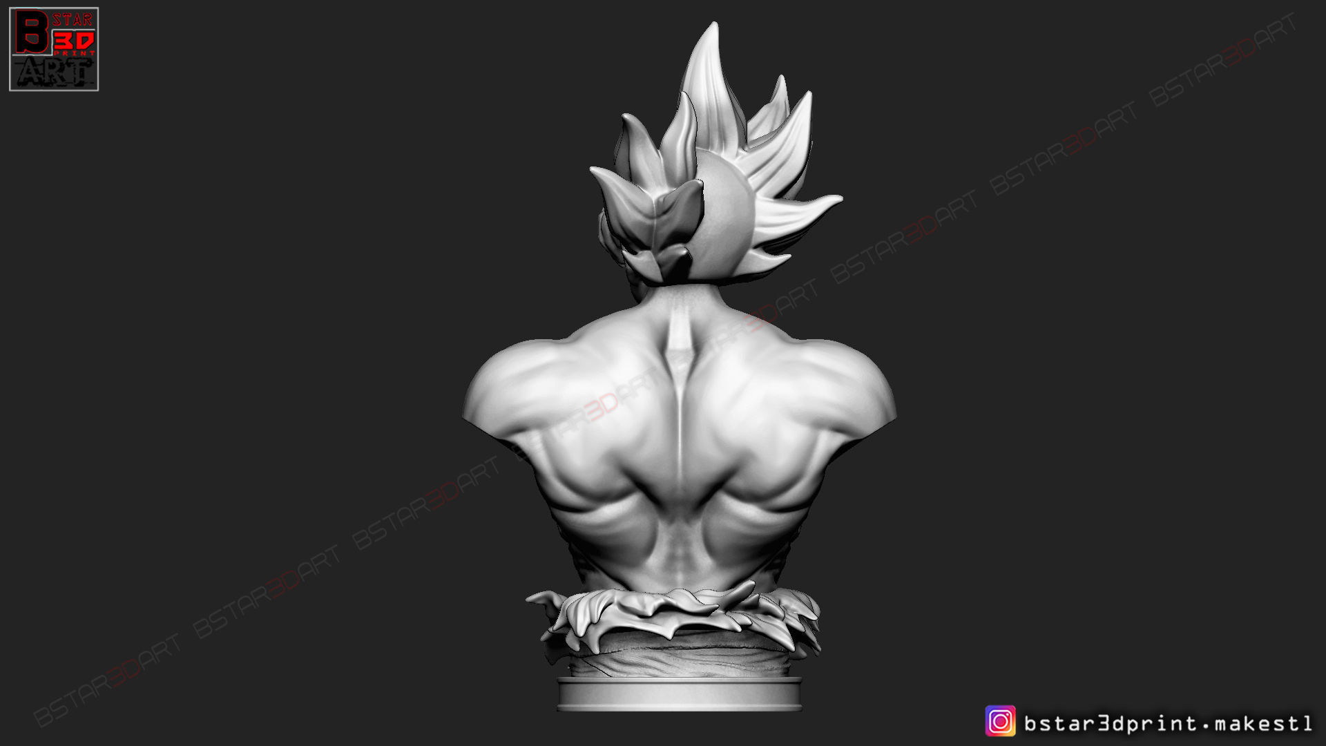 GOKU ultra instinct BUST - DRAGON BALL SUPER 3D print model_6