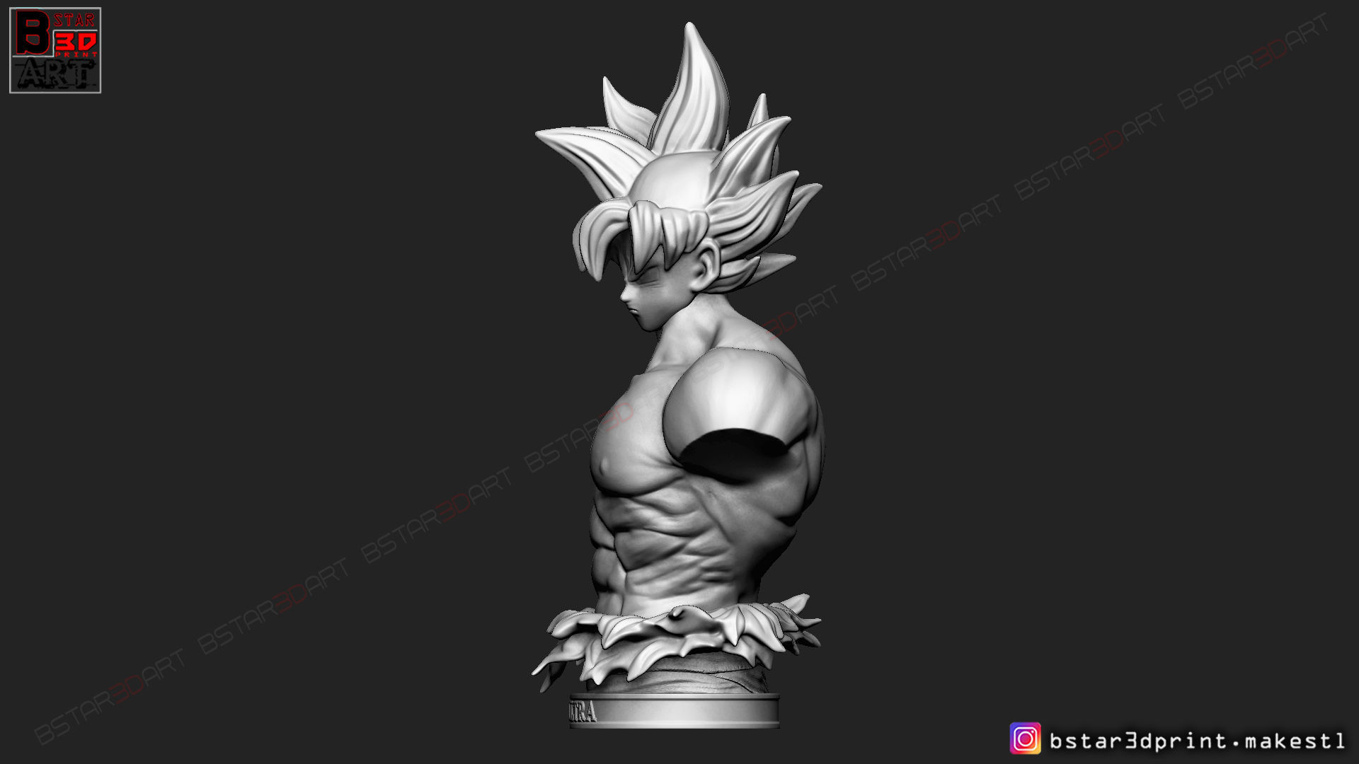 GOKU ultra instinct BUST - DRAGON BALL SUPER 3D print model_4