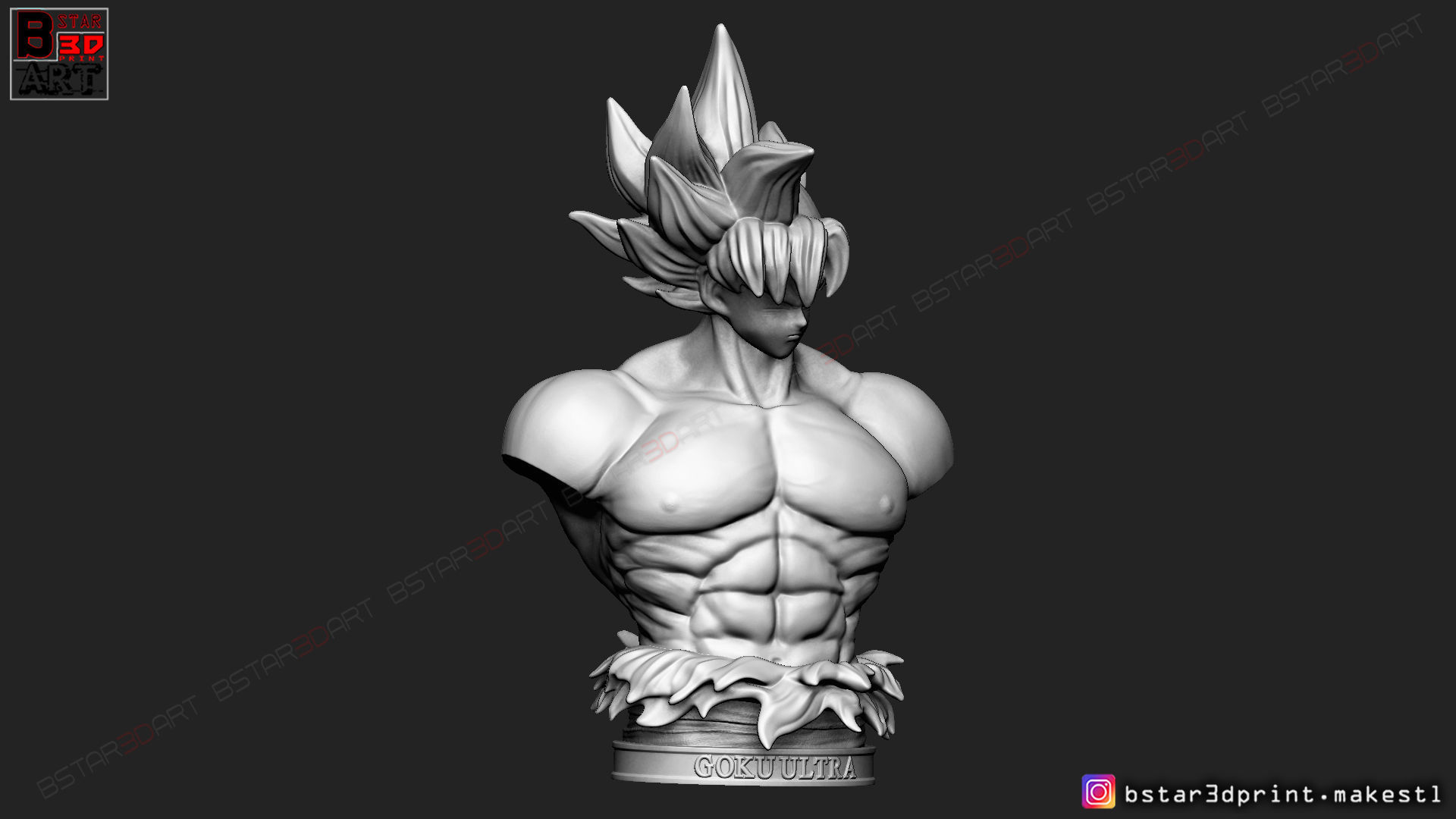 GOKU ultra instinct BUST - DRAGON BALL SUPER 3D print model_8