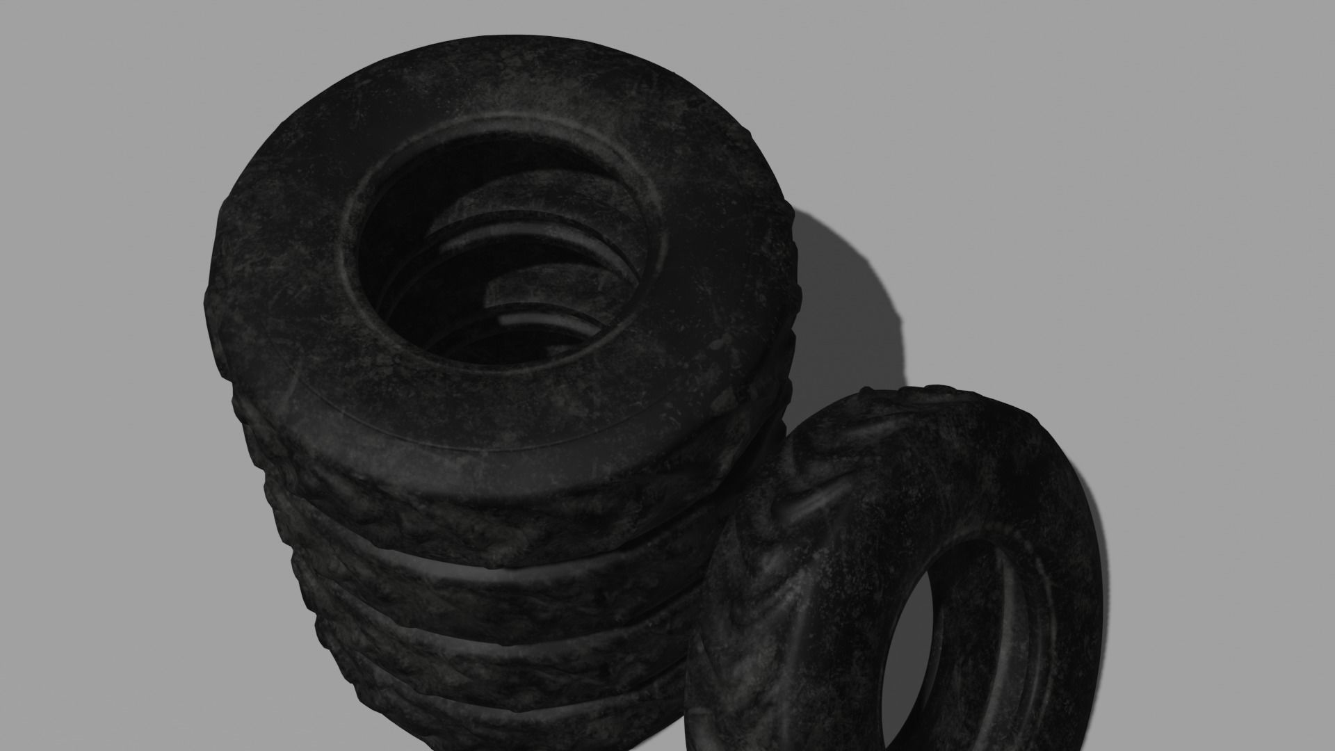 Garbage Tire Low-poly 3D model_2