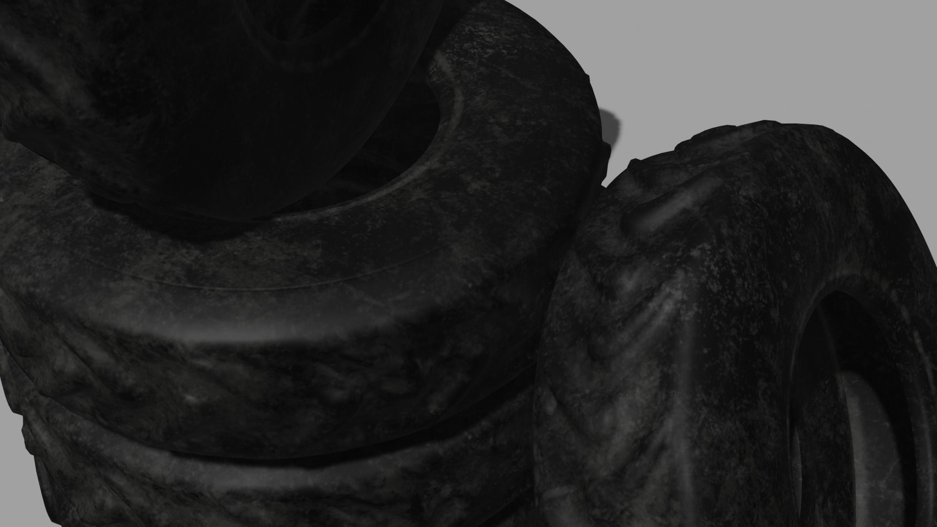 Garbage Tire Low-poly 3D model_1