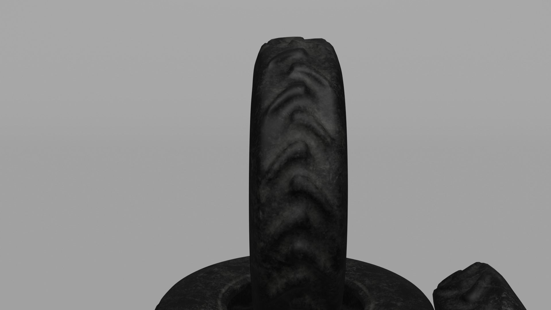 Garbage Tire Low-poly 3D model_5