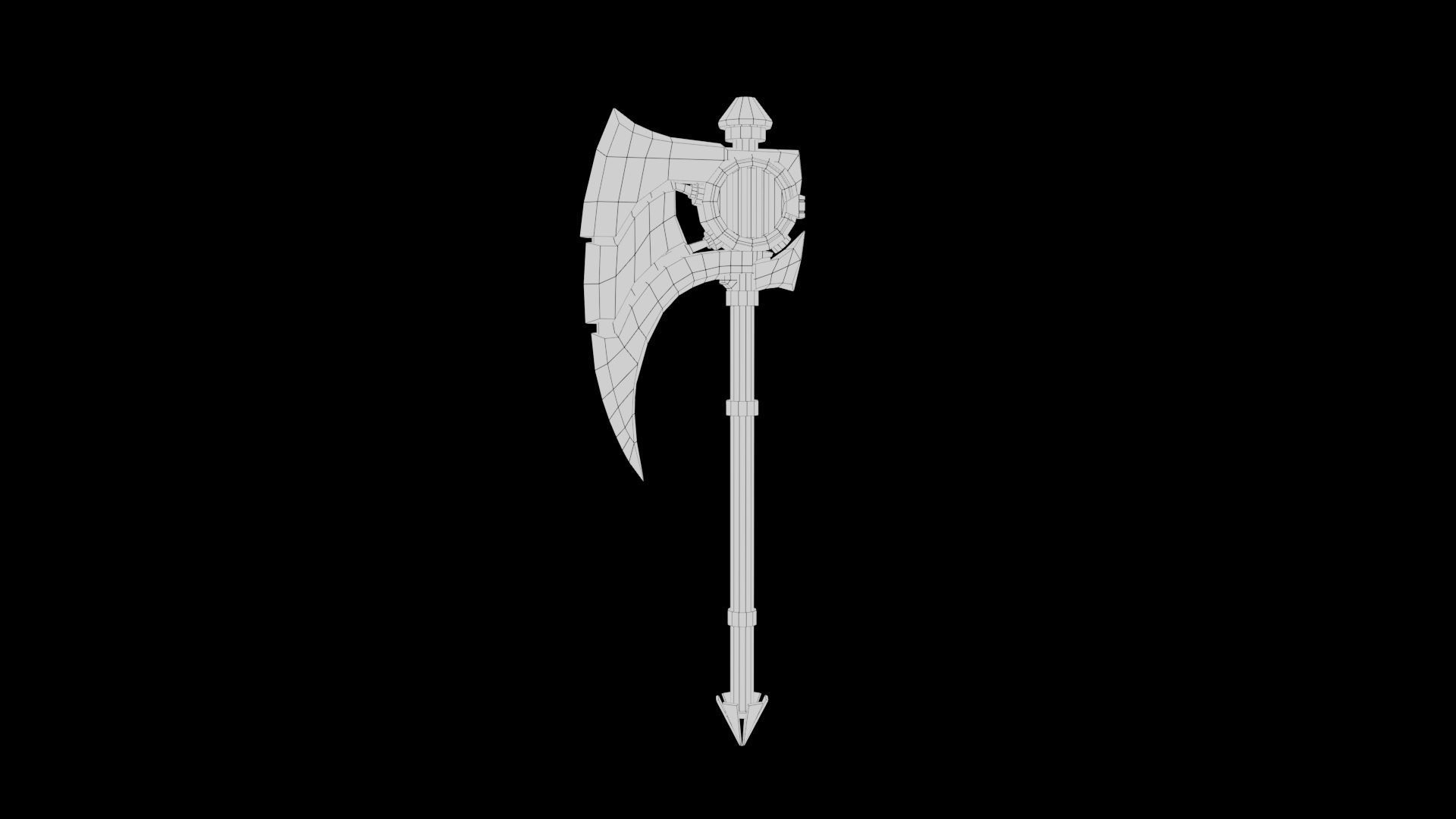 Battle Chimpey Axe Stylized Low-poly 3D model_3