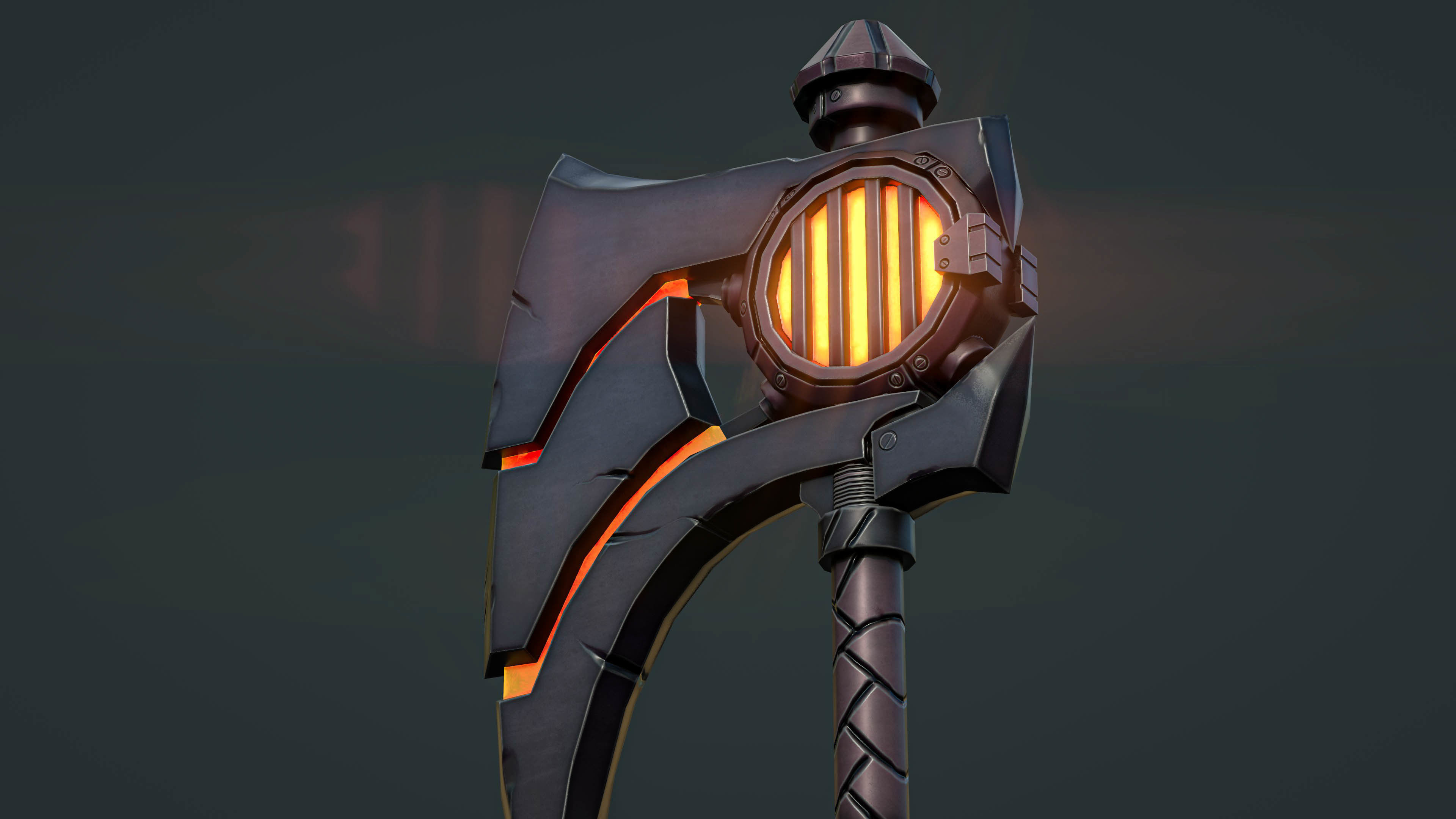 Battle Chimpey Axe Stylized Low-poly 3D model_2