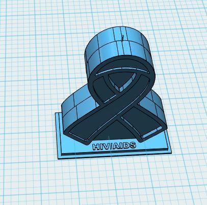 AIDS HIV candle positive for silicone moulds 3D print model_1