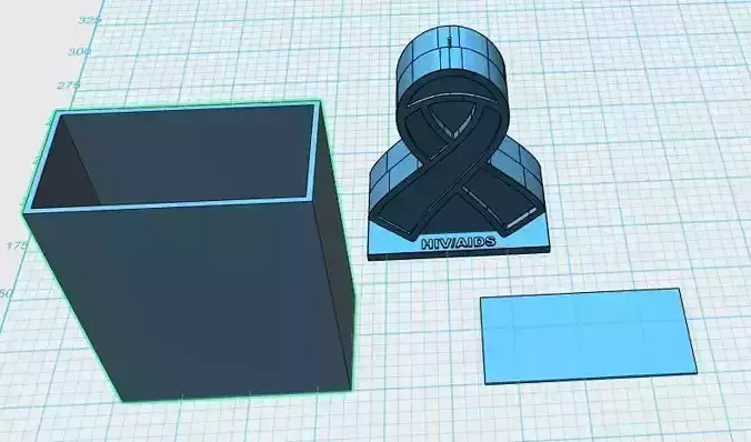 AIDS HIV candle positive for silicone moulds 3D print model