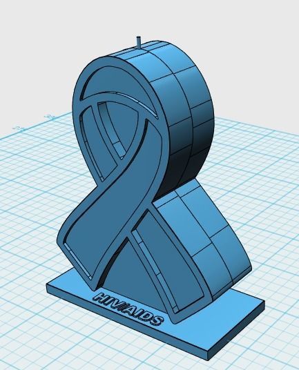 AIDS HIV candle positive for silicone moulds 3D print model_3