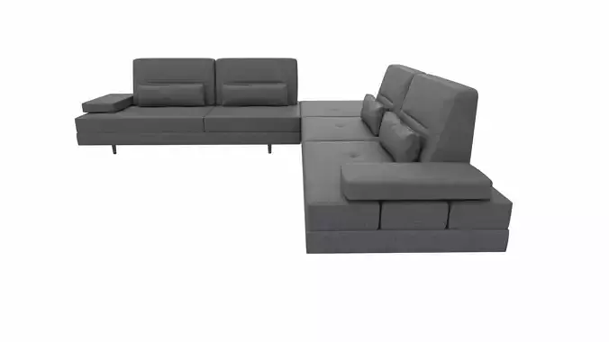 Modern L-Shape Sofa 3D model