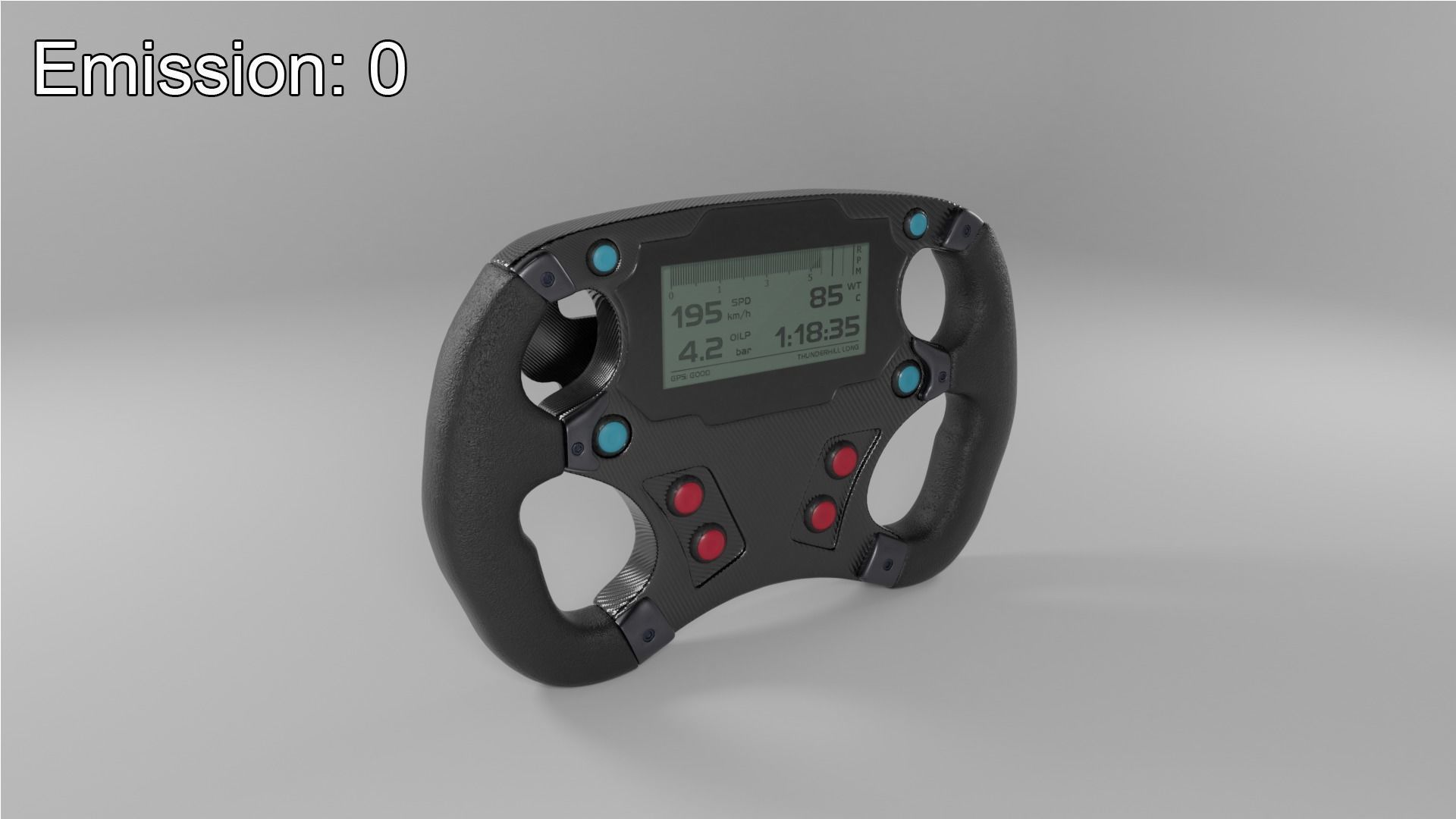 Formula steering wheel 3D model_22