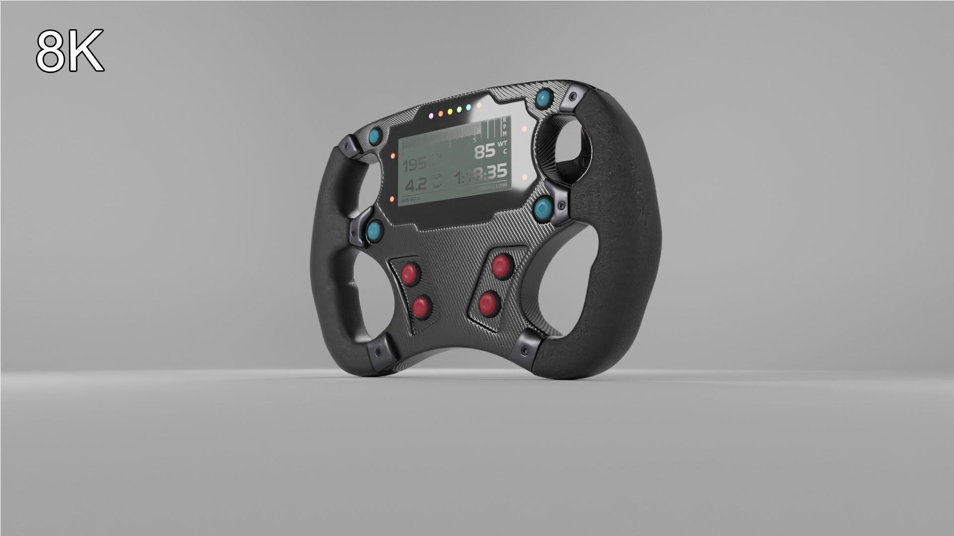Formula steering wheel 3D model_8