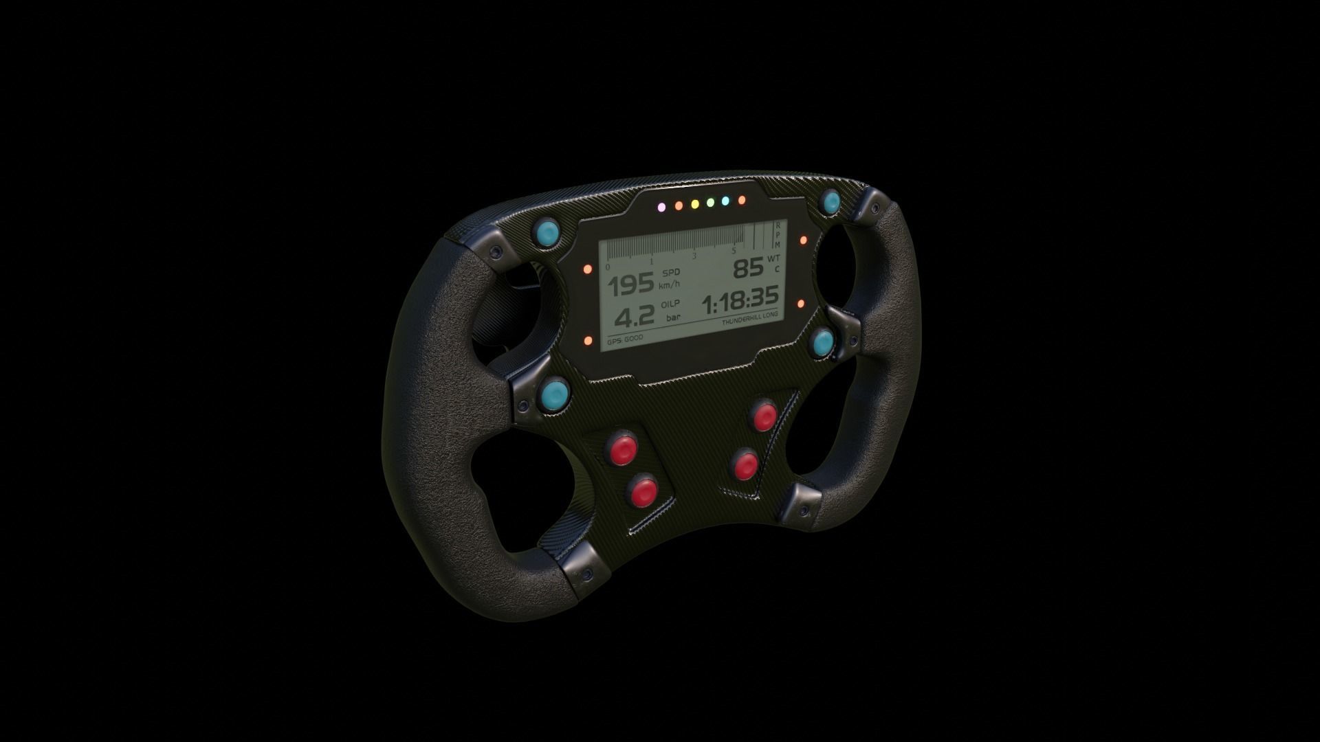 Formula steering wheel 3D model_20
