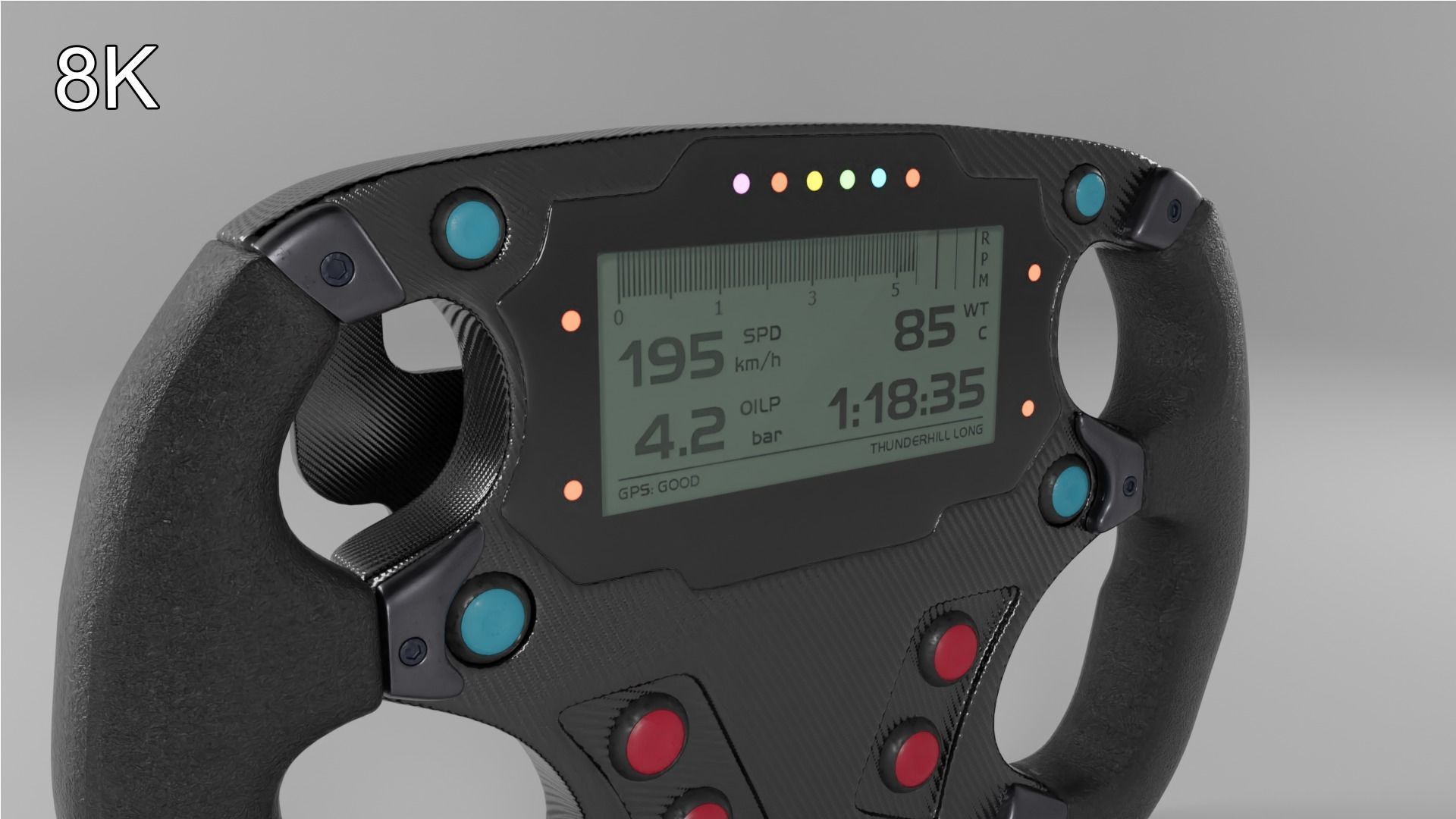 Formula steering wheel 3D model_2